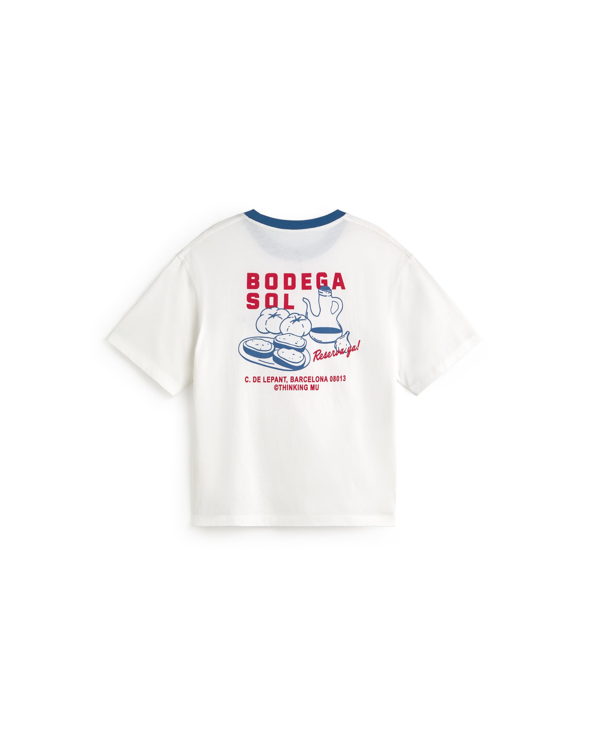 Camiseta contraste azul bodega sol Lucia sostenible silueta - 3