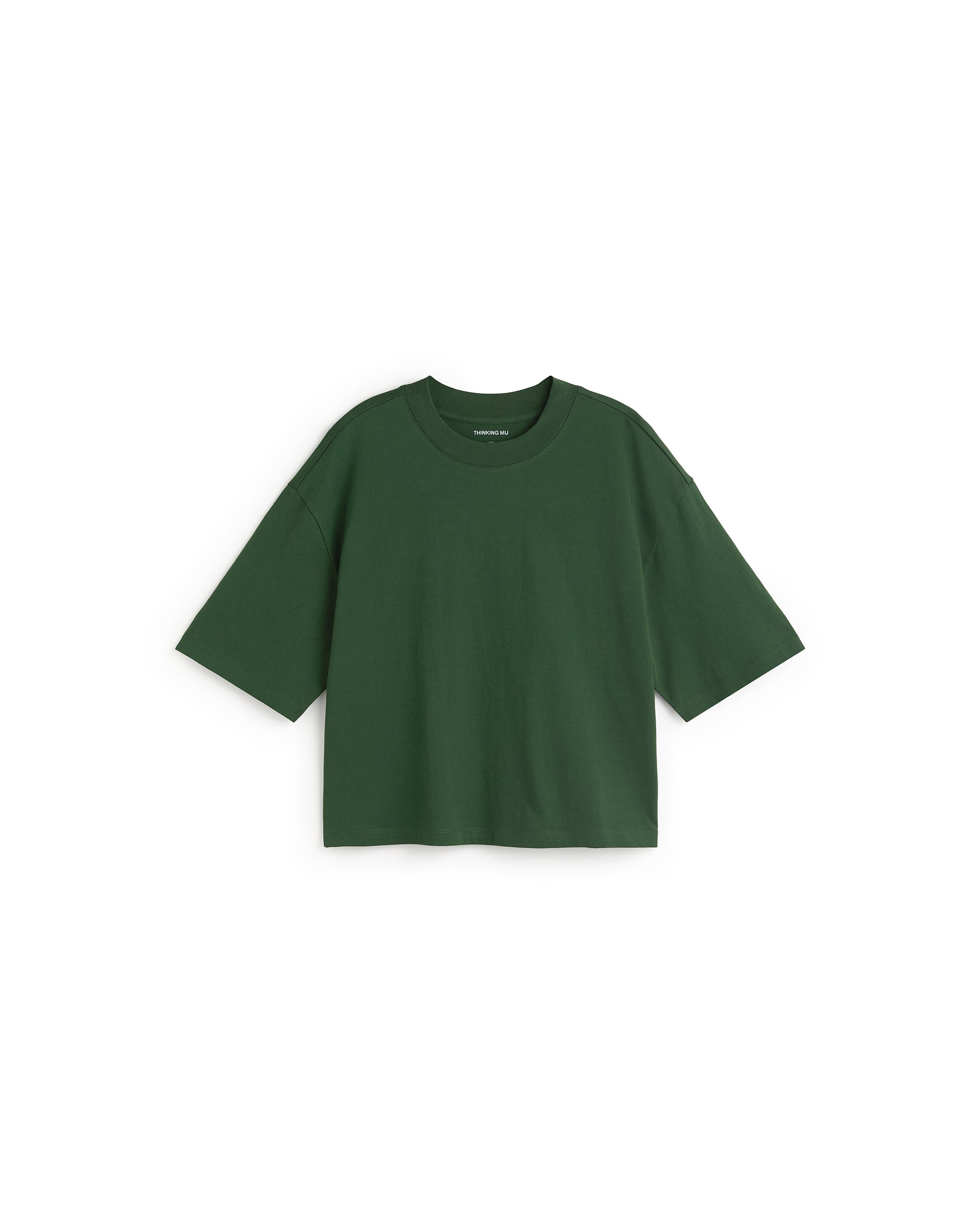 Camiseta oversize verde Lena sostenible silueta - 1