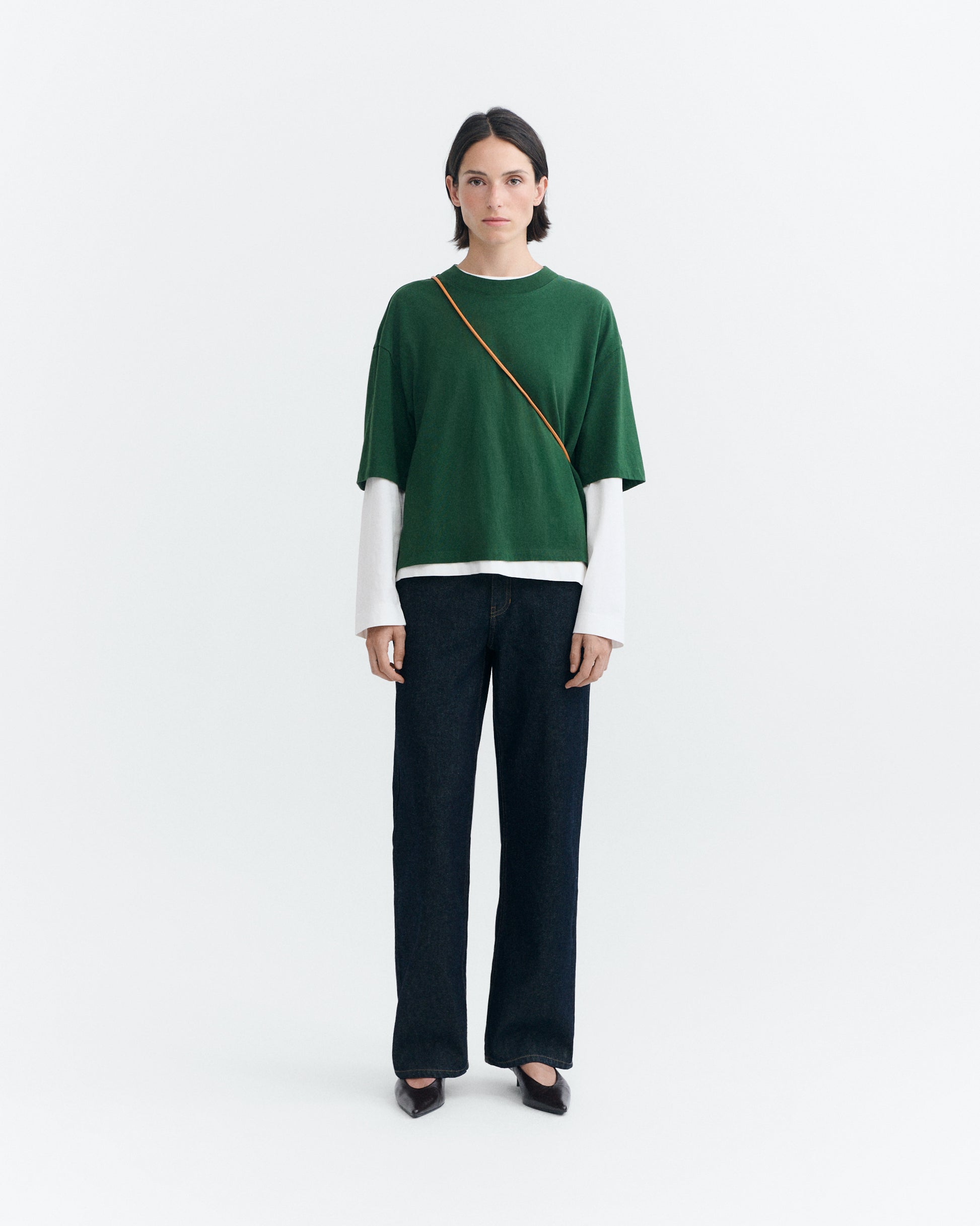 Camiseta oversize verde Lena sostenible - 1