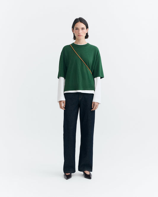 Camiseta oversize verde Lena sostenible - 1