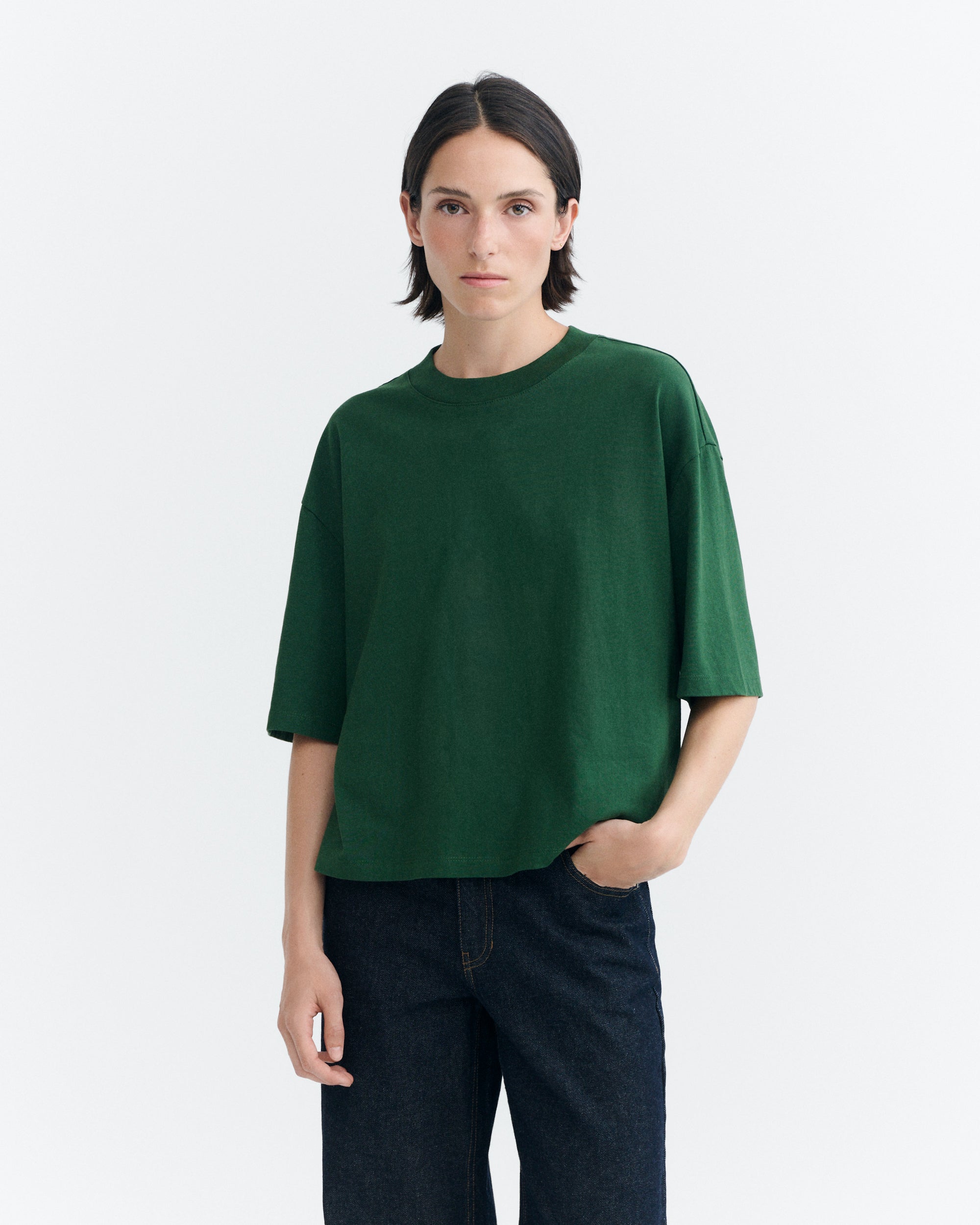 Camiseta oversize verde Lena sostenible - 2