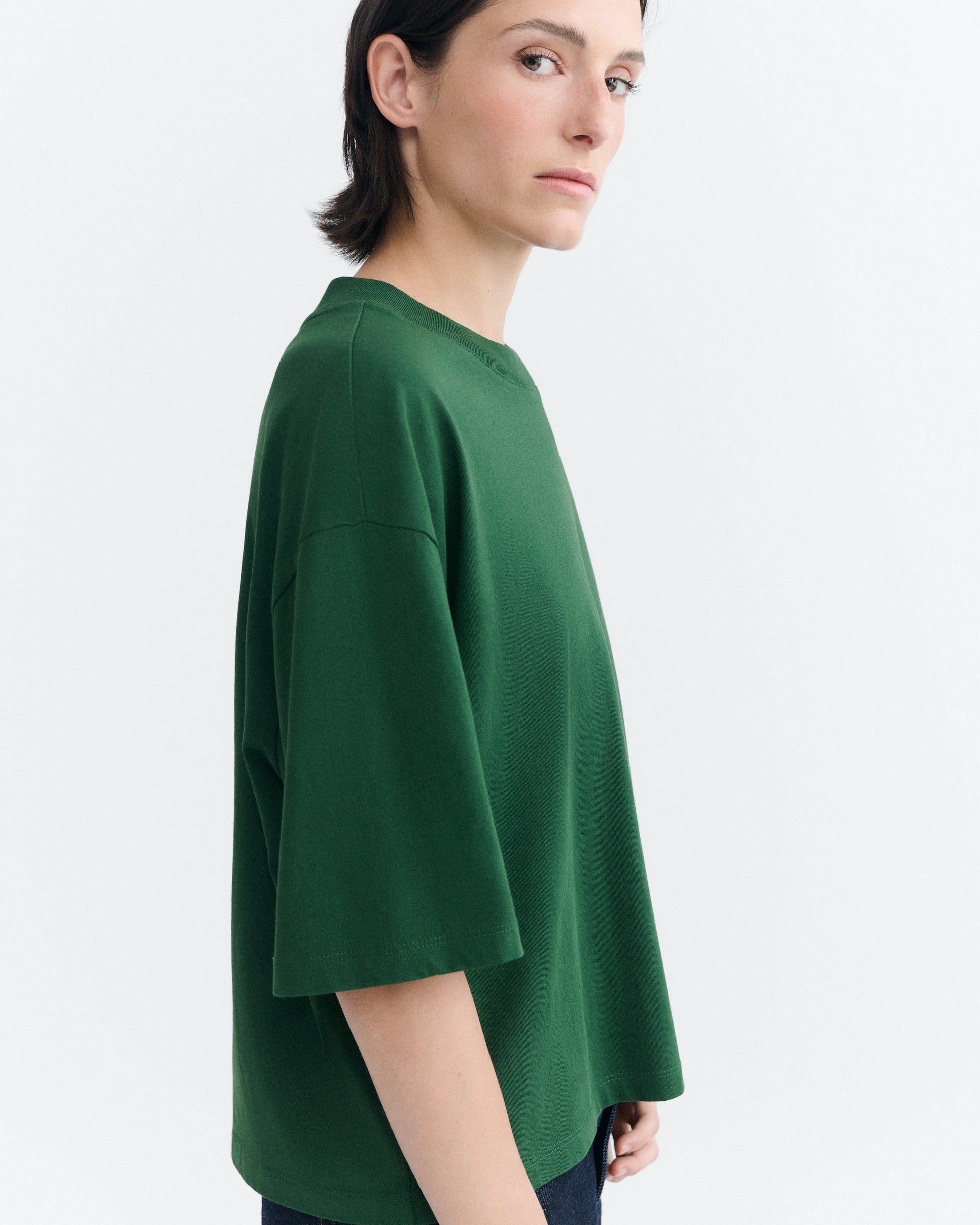 Camiseta oversize verde Lena sostenible - 3