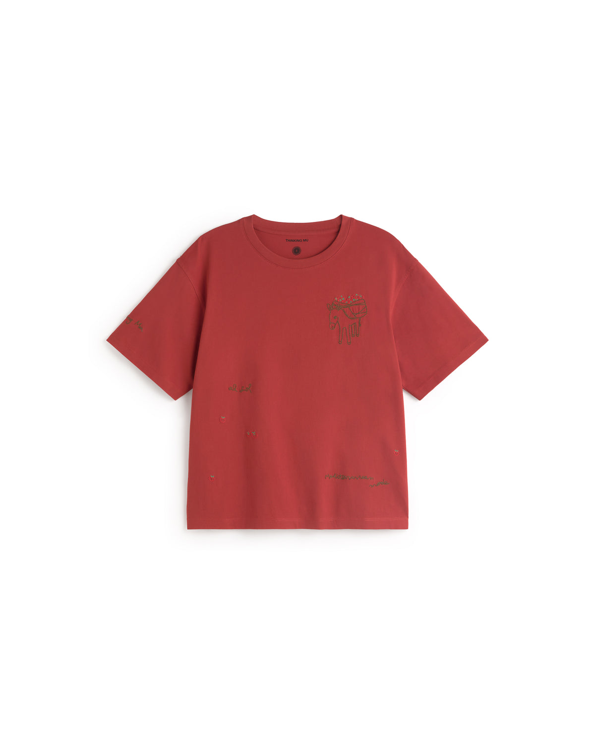 Camiseta bordada tomatera Lucia sostenible silueta - 1