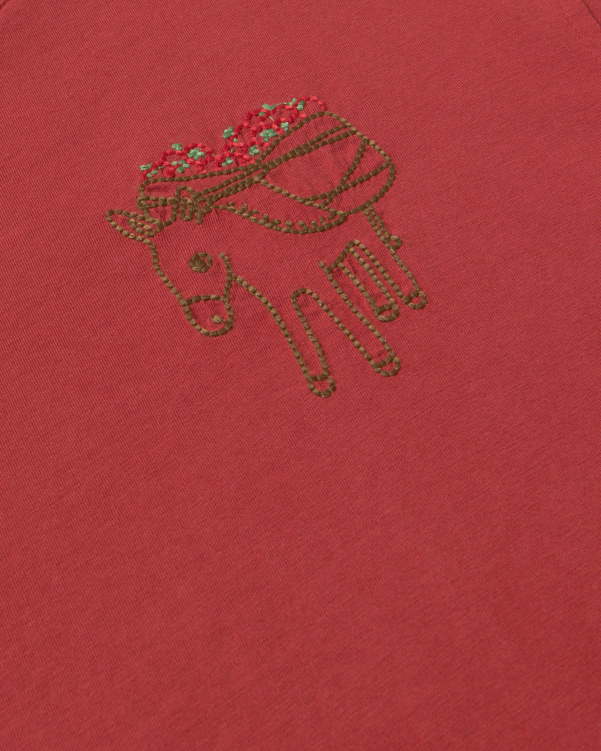Camiseta bordada tomatera Lucia sostenible silueta - 2