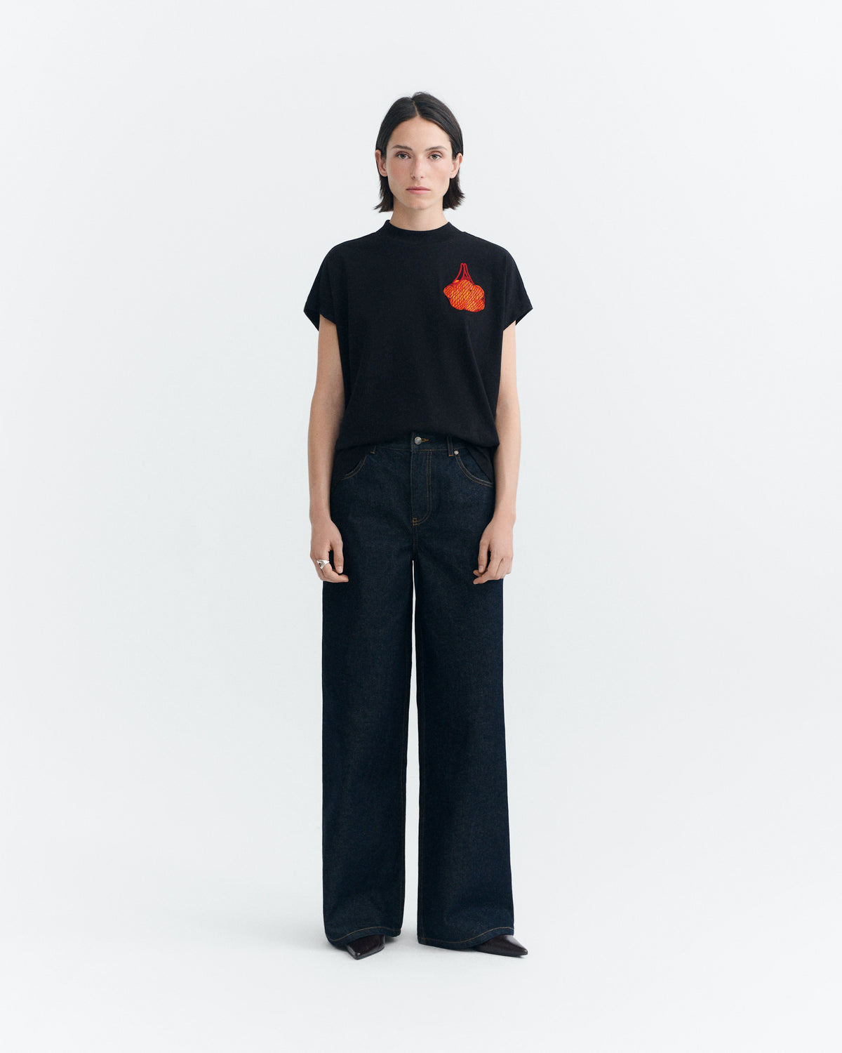 Camiseta bordada mandarinas Volta sostenible - 4