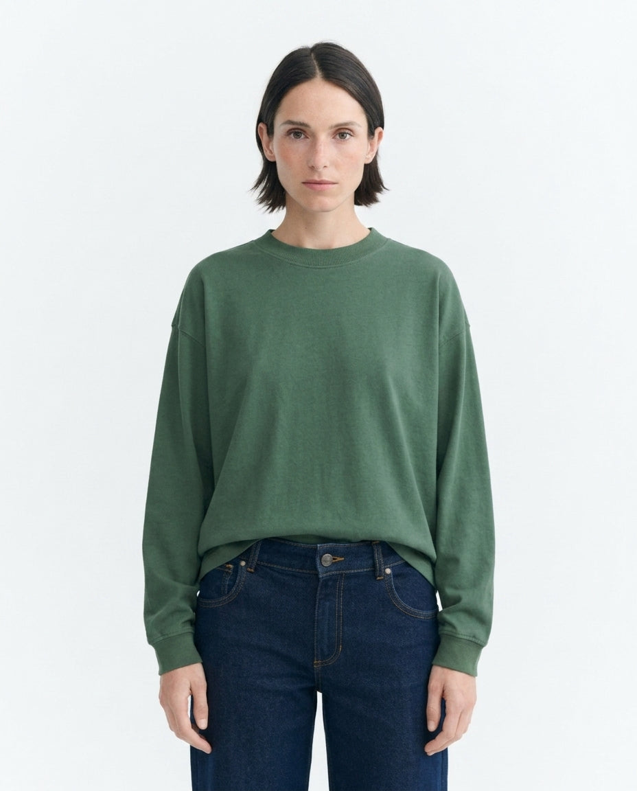 Camiseta oversize verde Freire sostenible - 1
