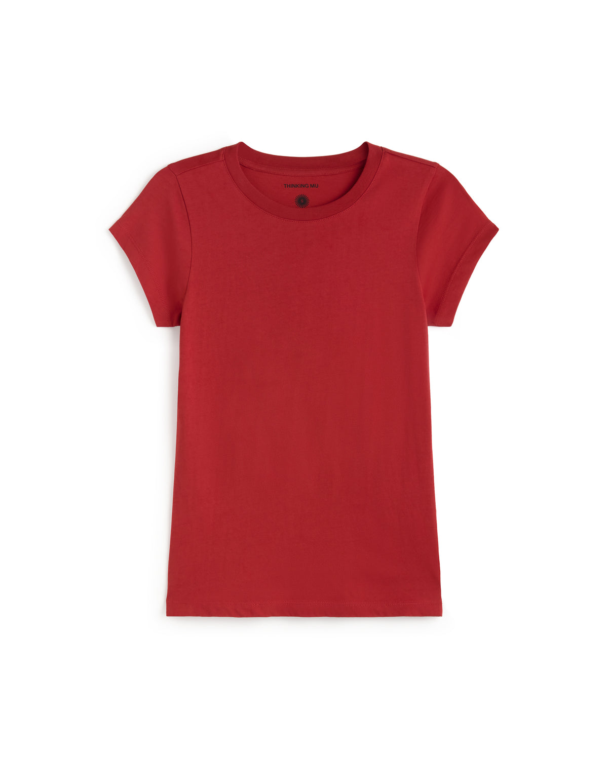 Camiseta slim roja Mirna sostenible silueta - 1