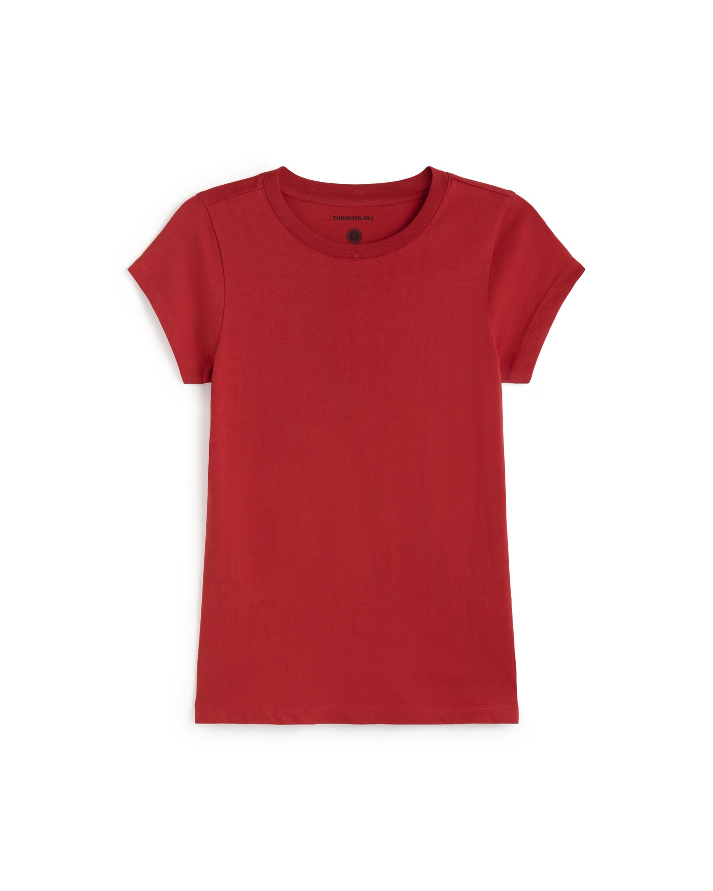 Camiseta slim roja Mirna sostenible silueta - 1