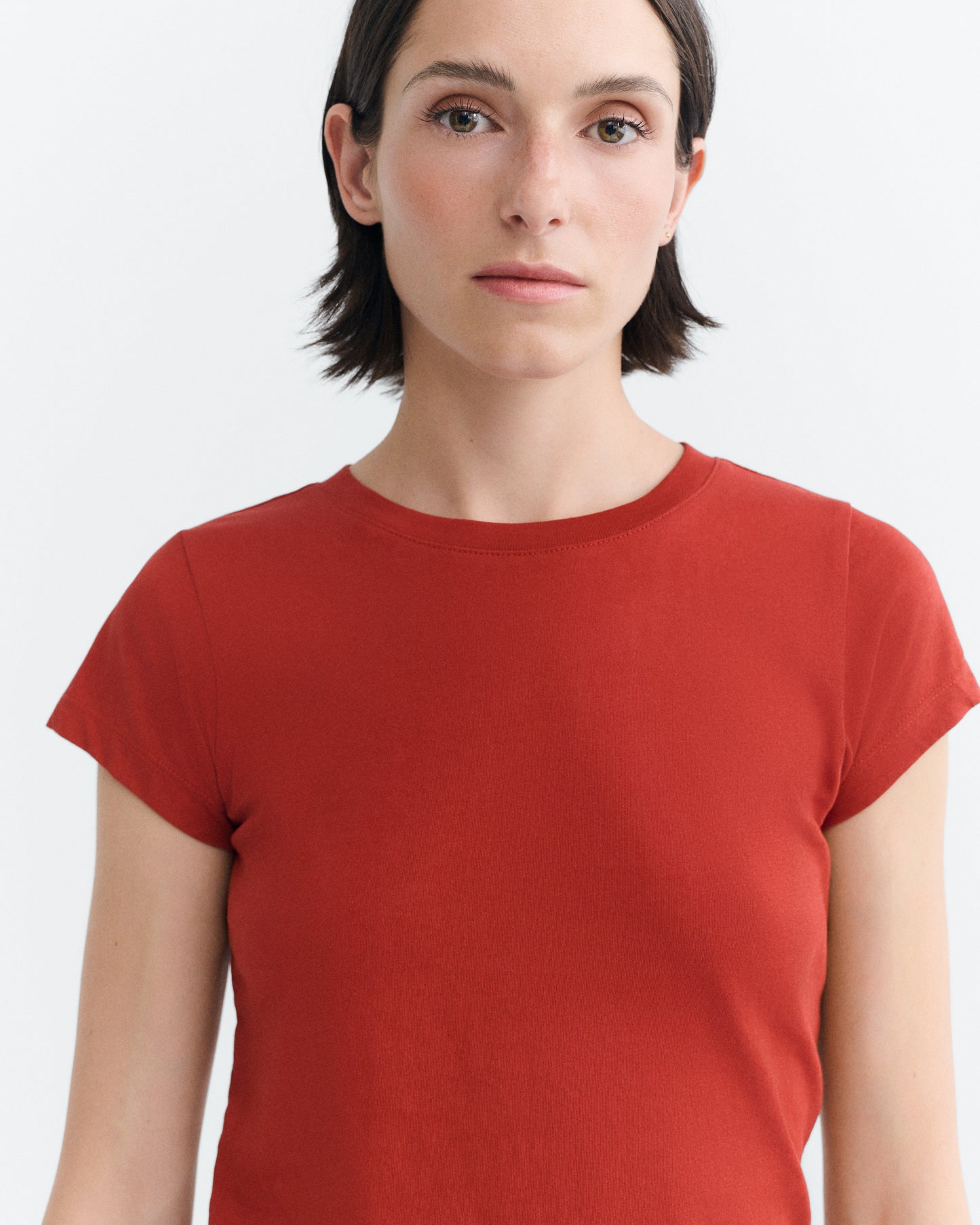 Camiseta slim roja Mirna sostenible - 3