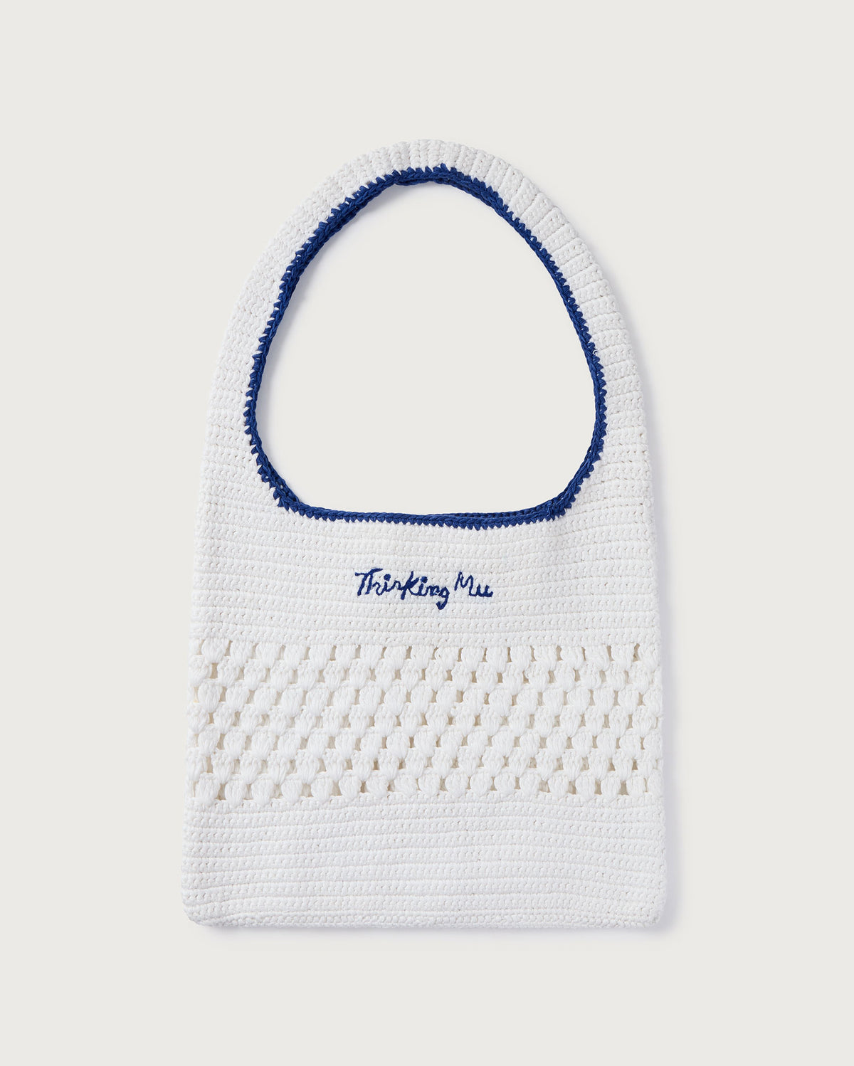 Weiße gehäkelte handgewebte Handtasche Effy