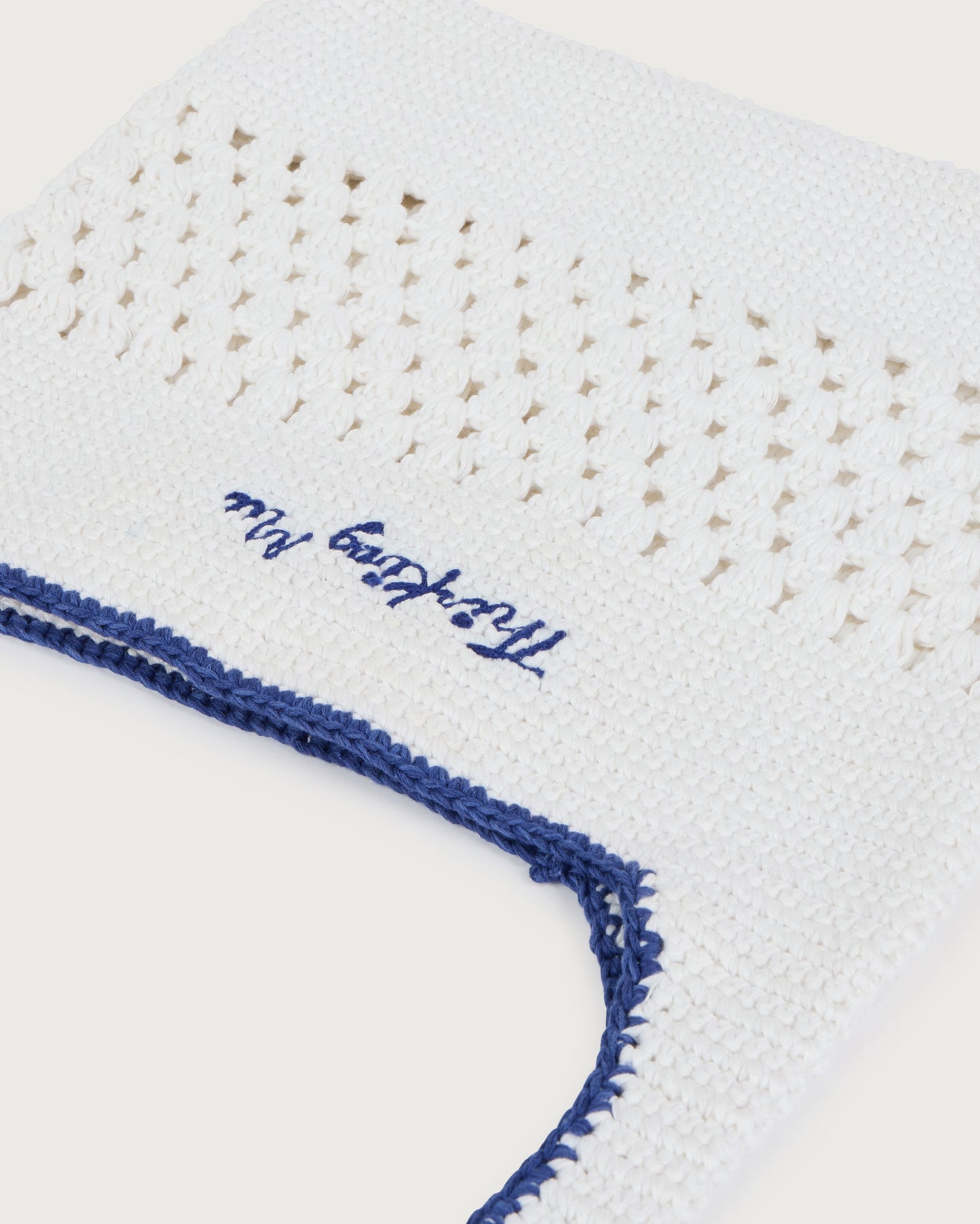 Weiße gehäkelte handgewebte Handtasche Effy