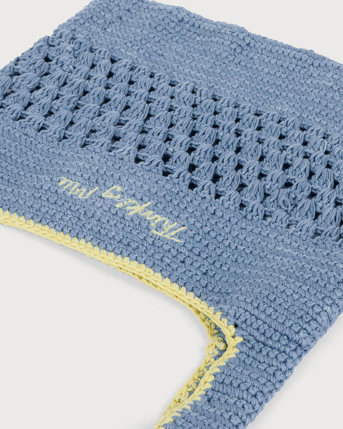 Blaue gehäkelte handgewebte Handtasche Effy