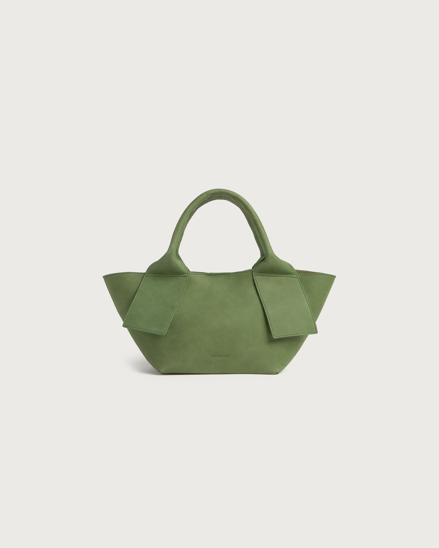 Bolso mini verde piel Pepo sostenible - silueta 1