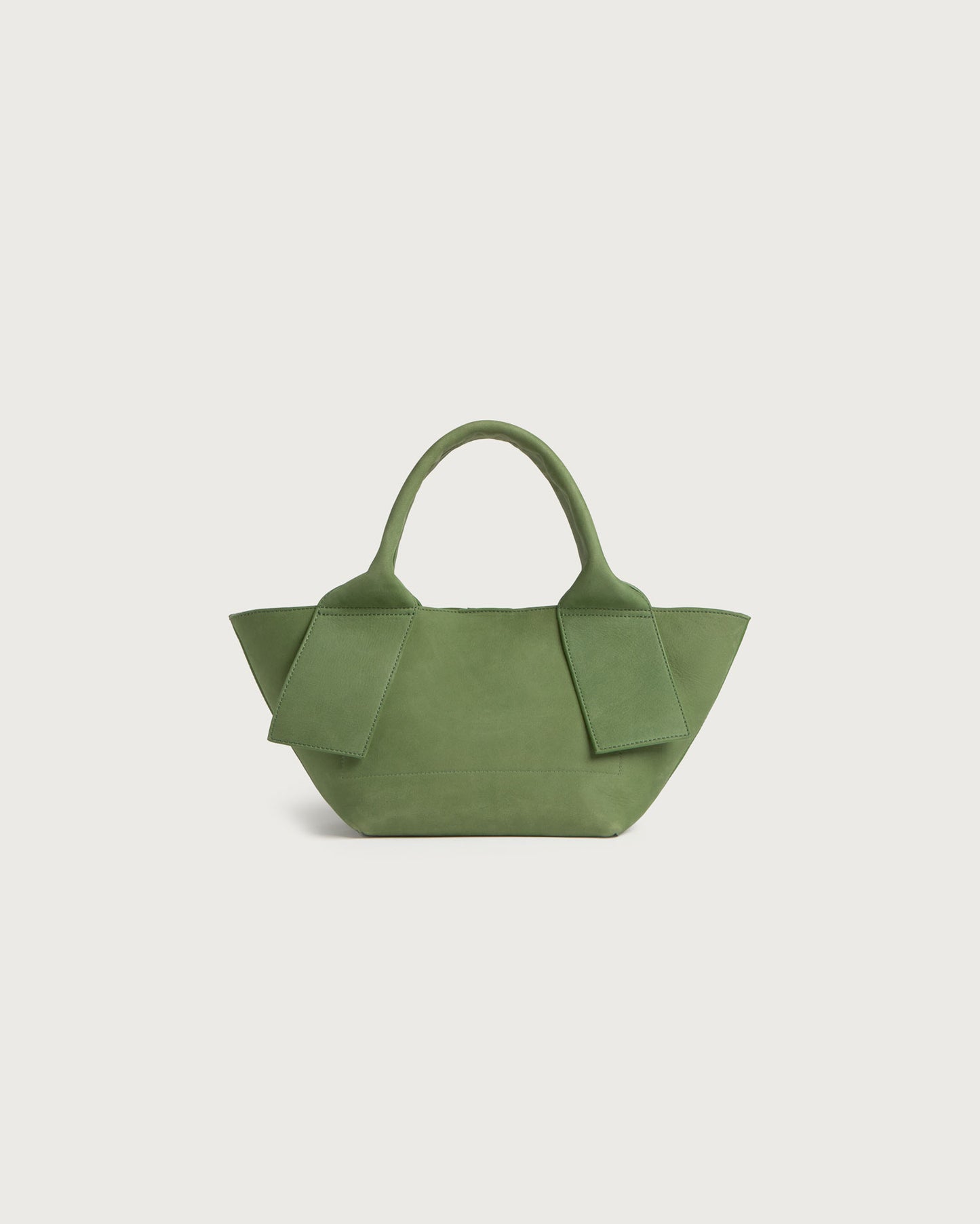 Bolso mini verde piel Pepo sostenible - silueta 2