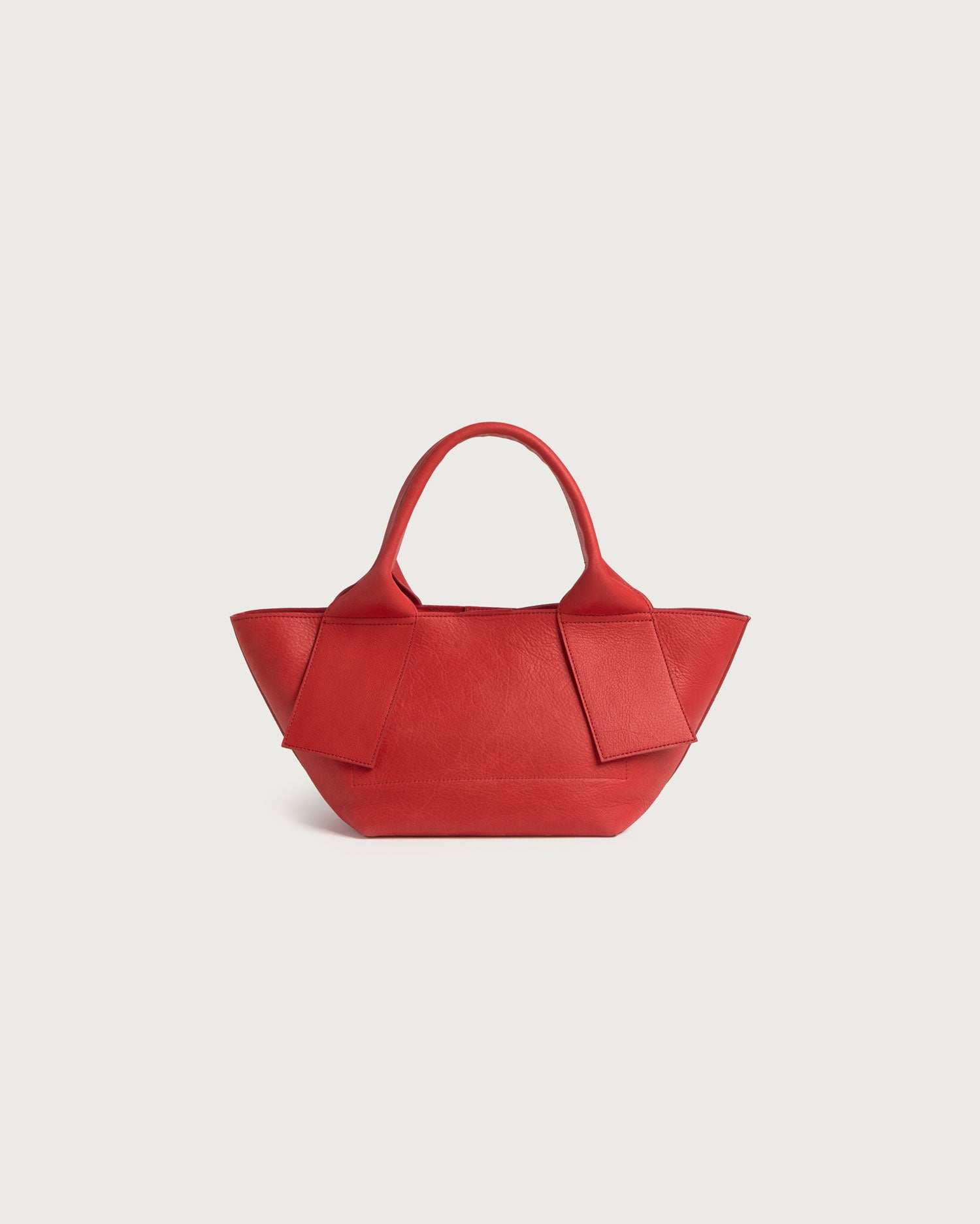 Bolso mini rojo piel Pepo sostenible - silueta 2