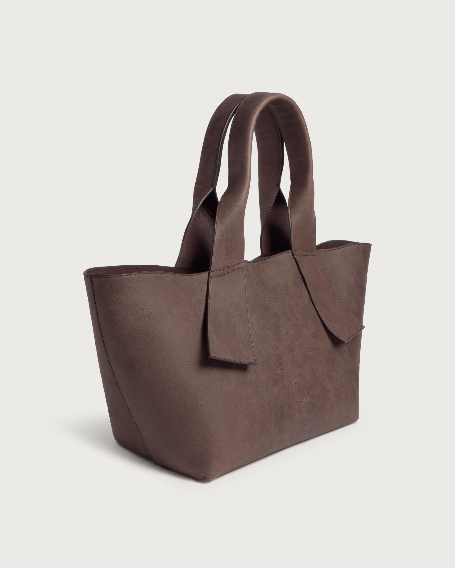 Bolso marrón piel Pepo sostenible - silueta 3