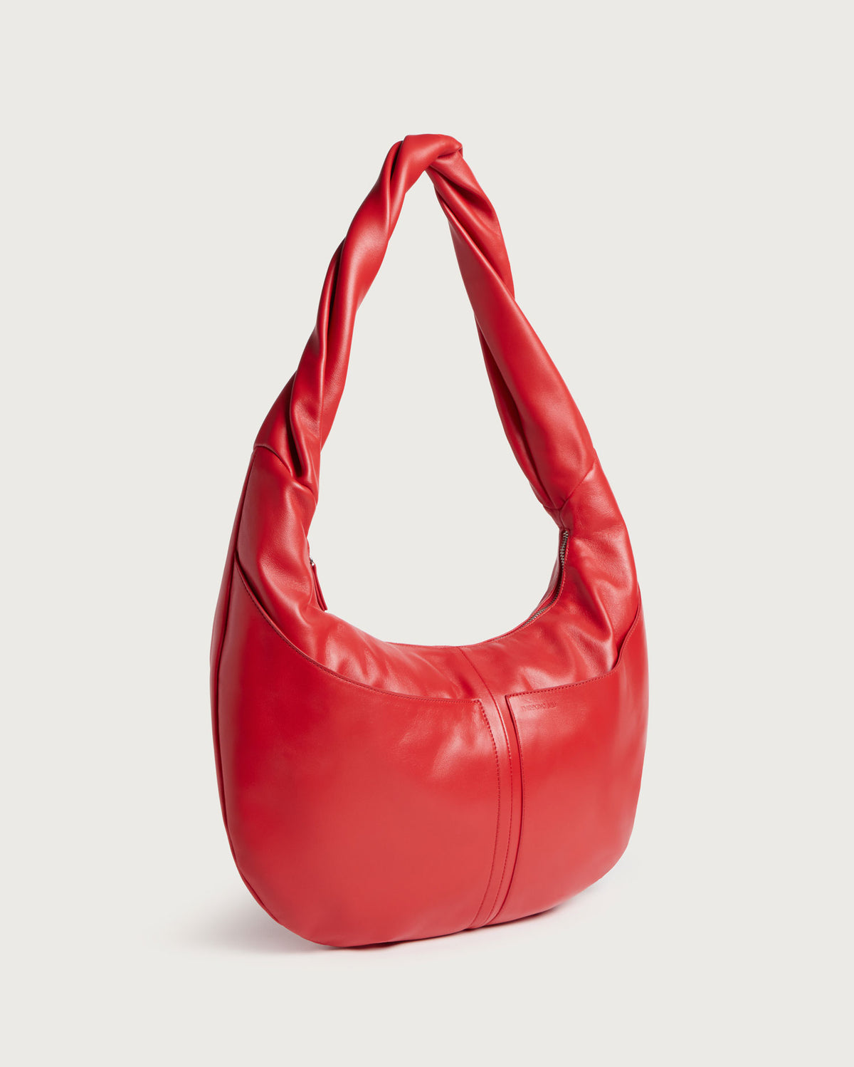 Bolso rojo piel Ova sostenible - silueta 3