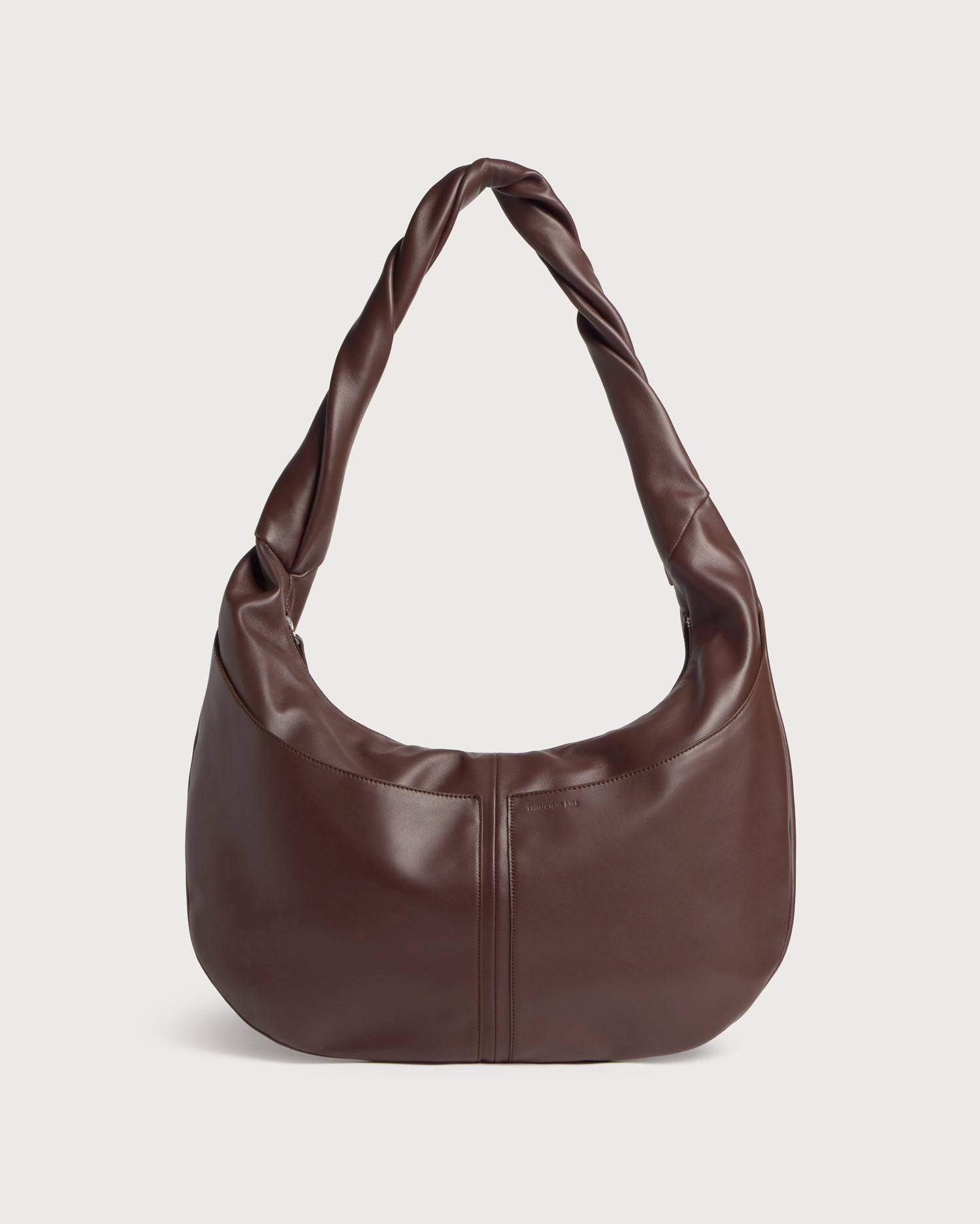 Bolso marrón piel Ova sostenible - silueta 1