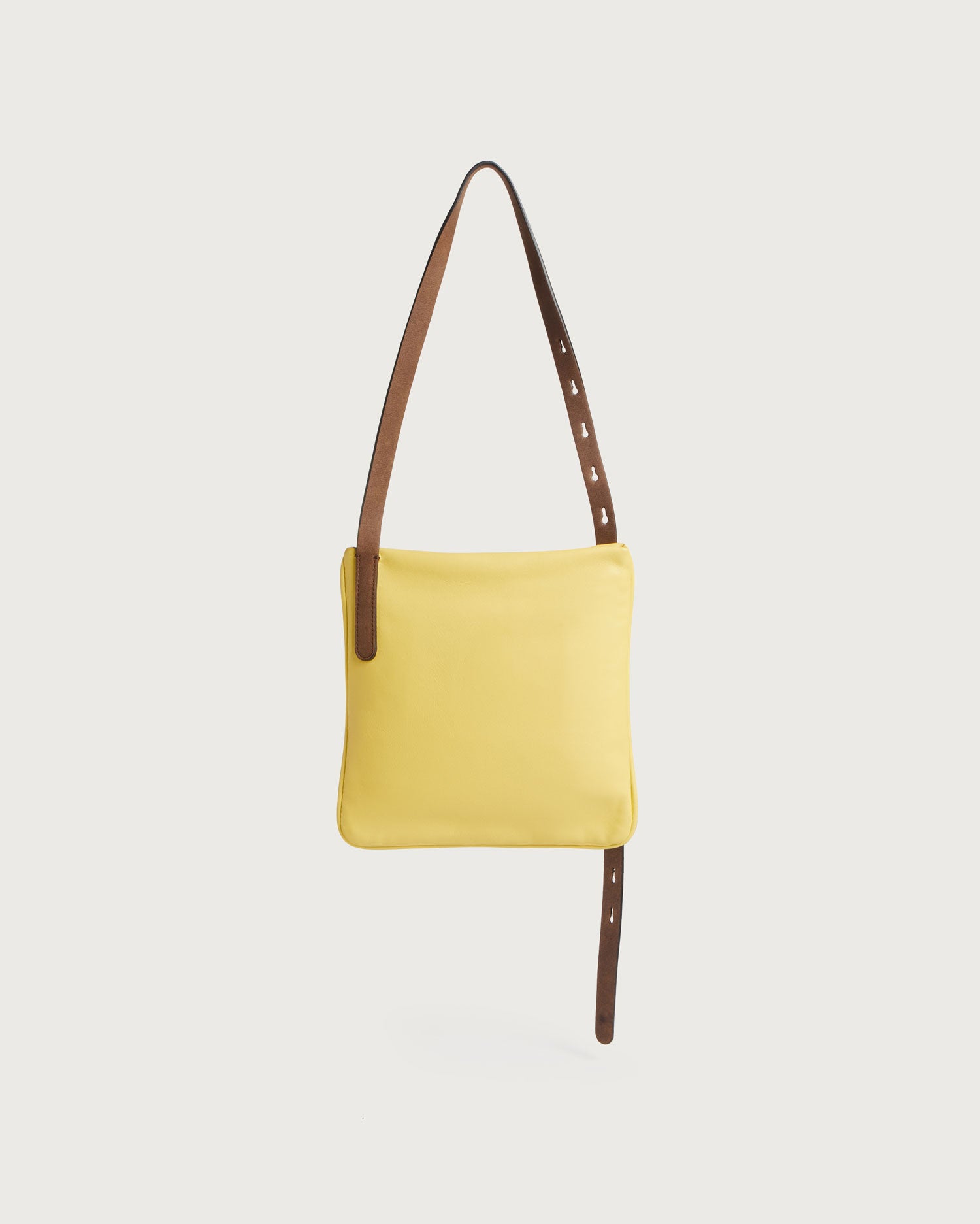 Bolso hombro amarillo piel Bonbon sostenible - silueta 2