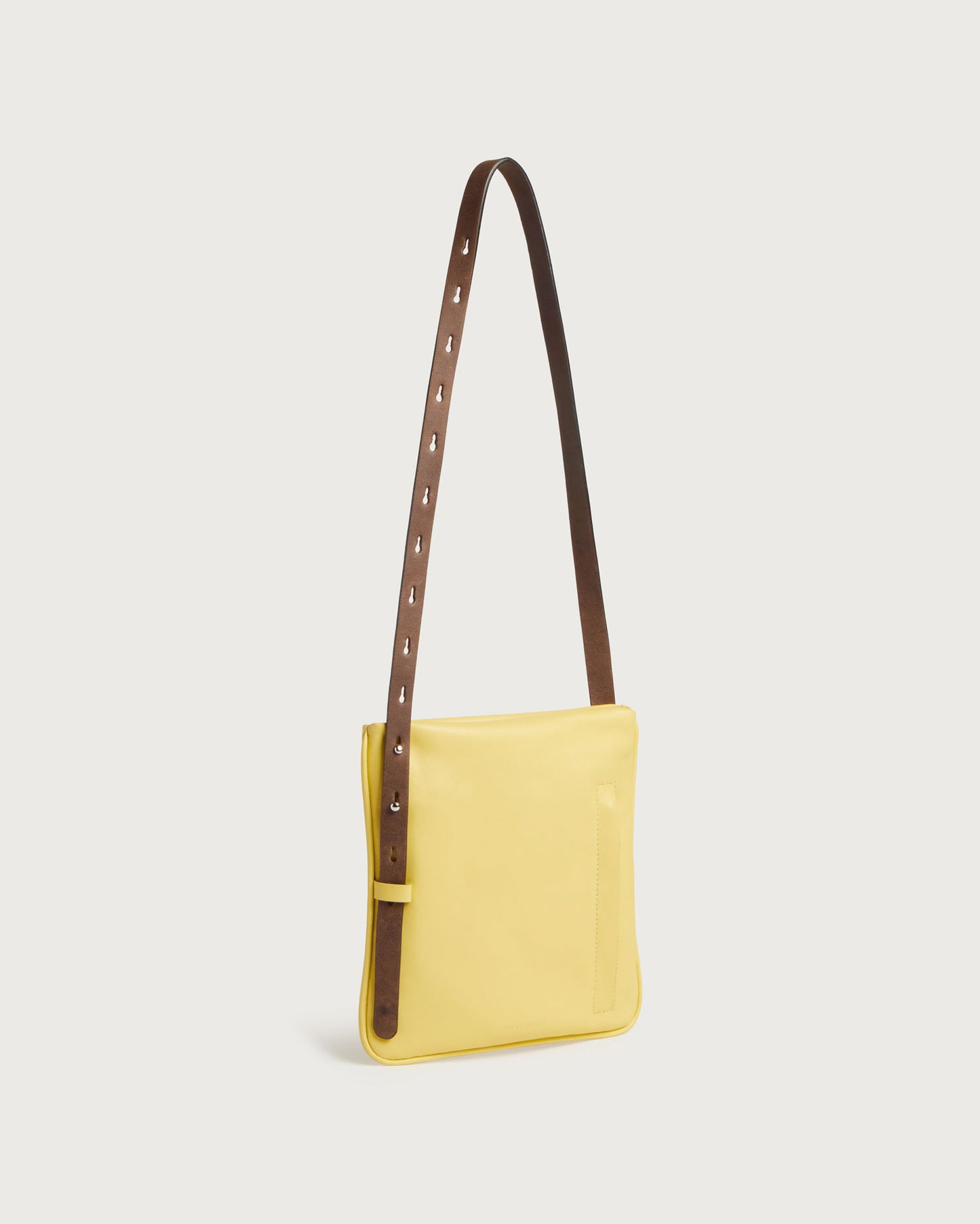 Bolso hombro amarillo piel Bonbon sostenible - silueta 3