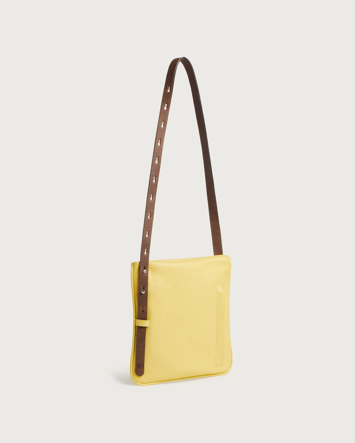 Bolso hombro amarillo piel Bonbon sostenible - silueta 3