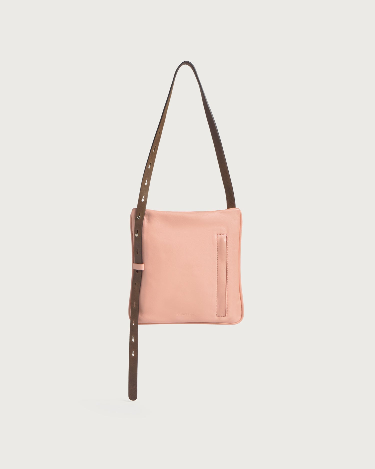 Bolso hombro rosa piel Bonbon sostenible - silueta 1