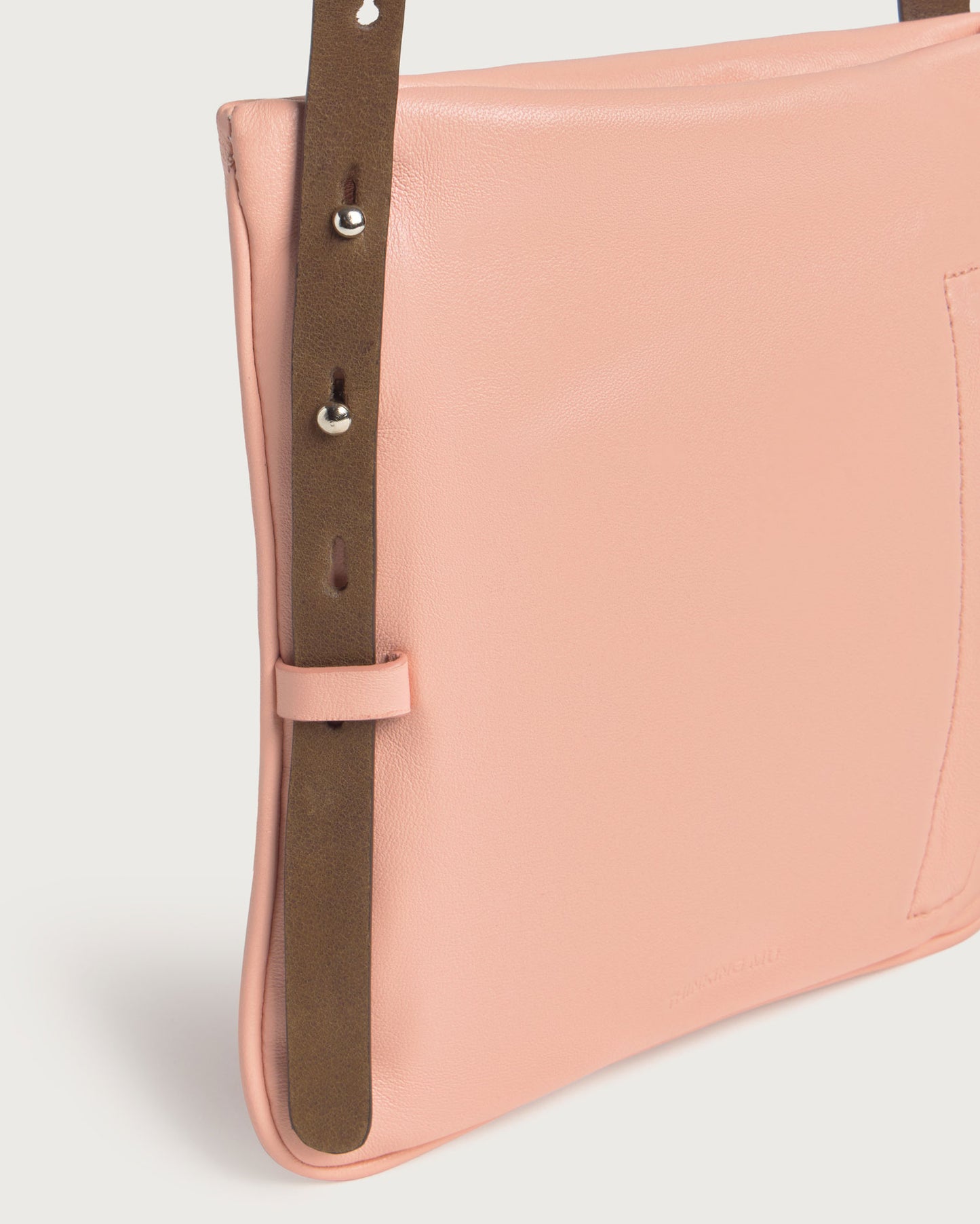 Bolso hombro rosa piel Bonbon sostenible - silueta 4