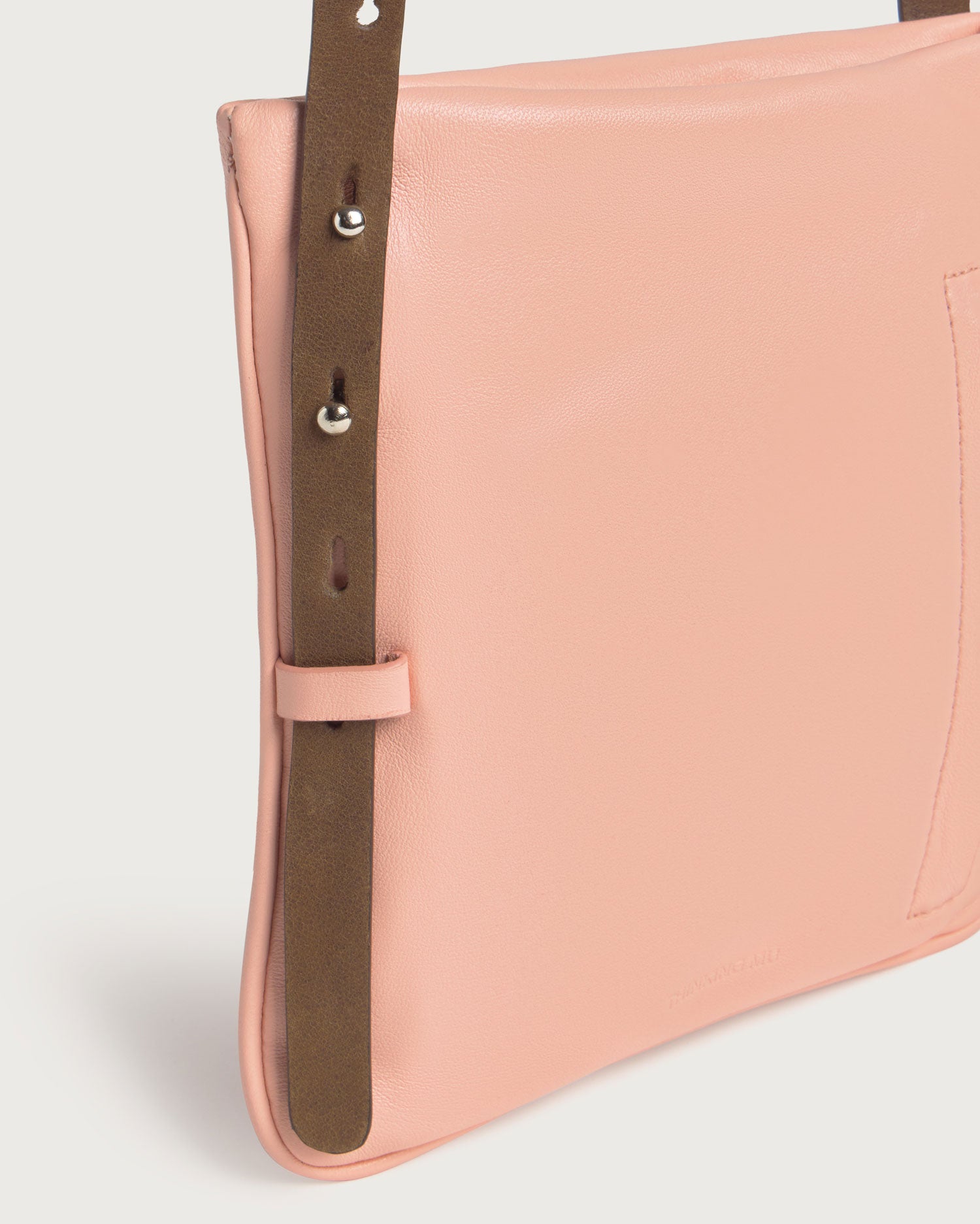 Bolso hombro rosa piel Bonbon sostenible - silueta 4