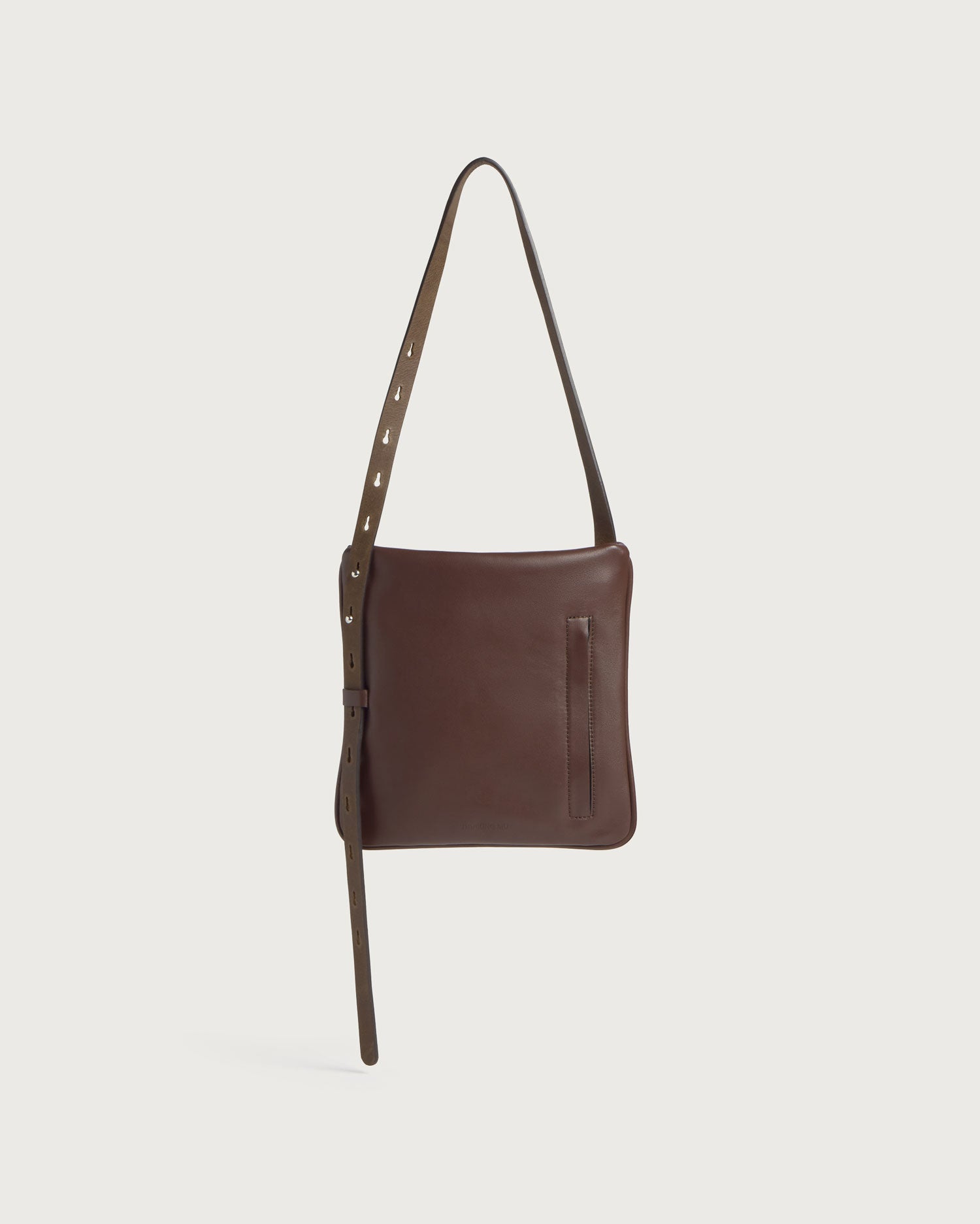 Bolso hombro marrón piel Bonbon sostenible - silueta 1