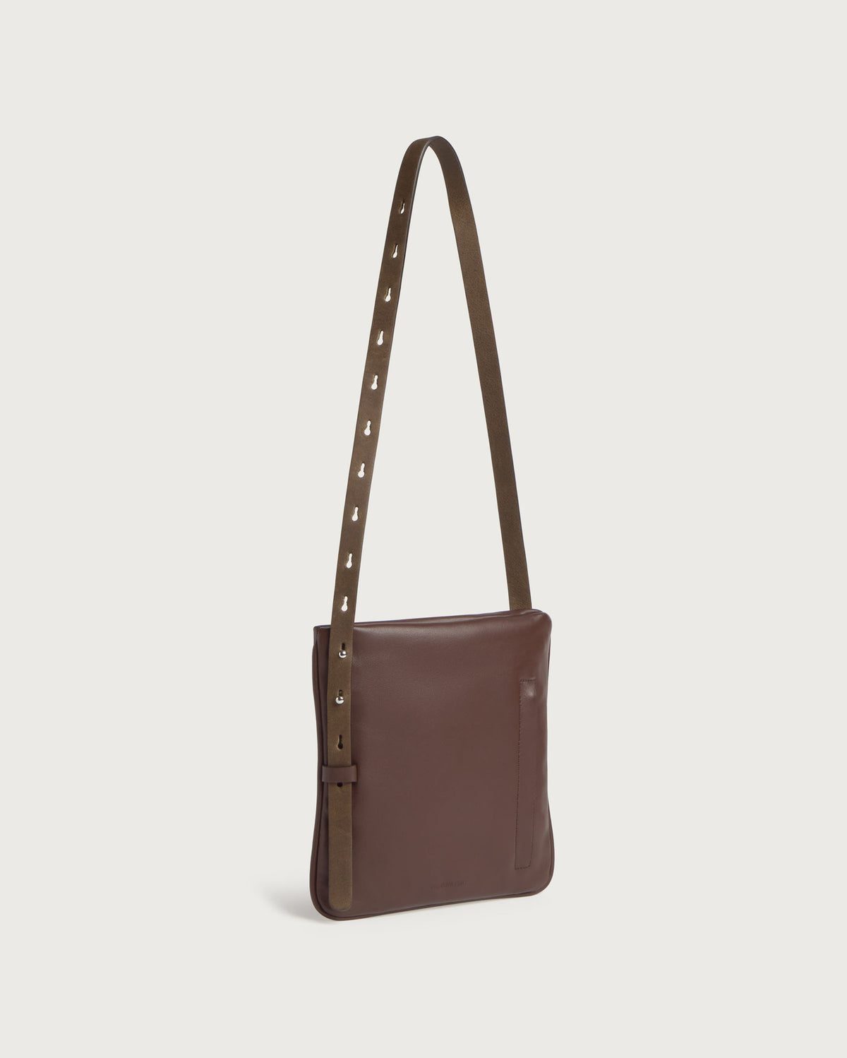 Bolso hombro marrón piel Bonbon sostenible - silueta 3