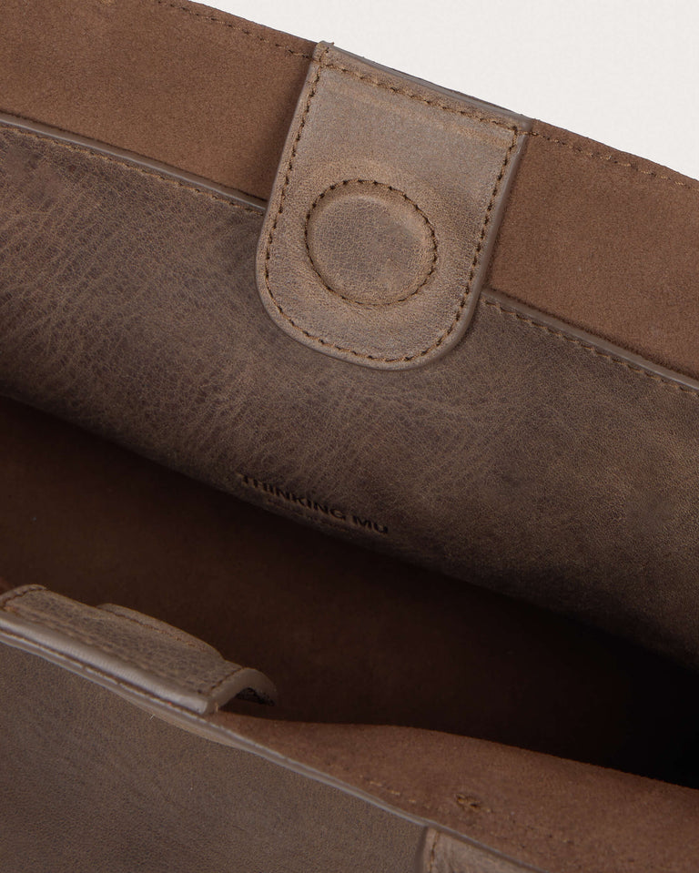 Bolso mini marrón piel Pepo - silueta 5