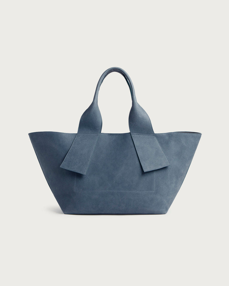 Bolso blue piel Pepo sostenible - silueta 2