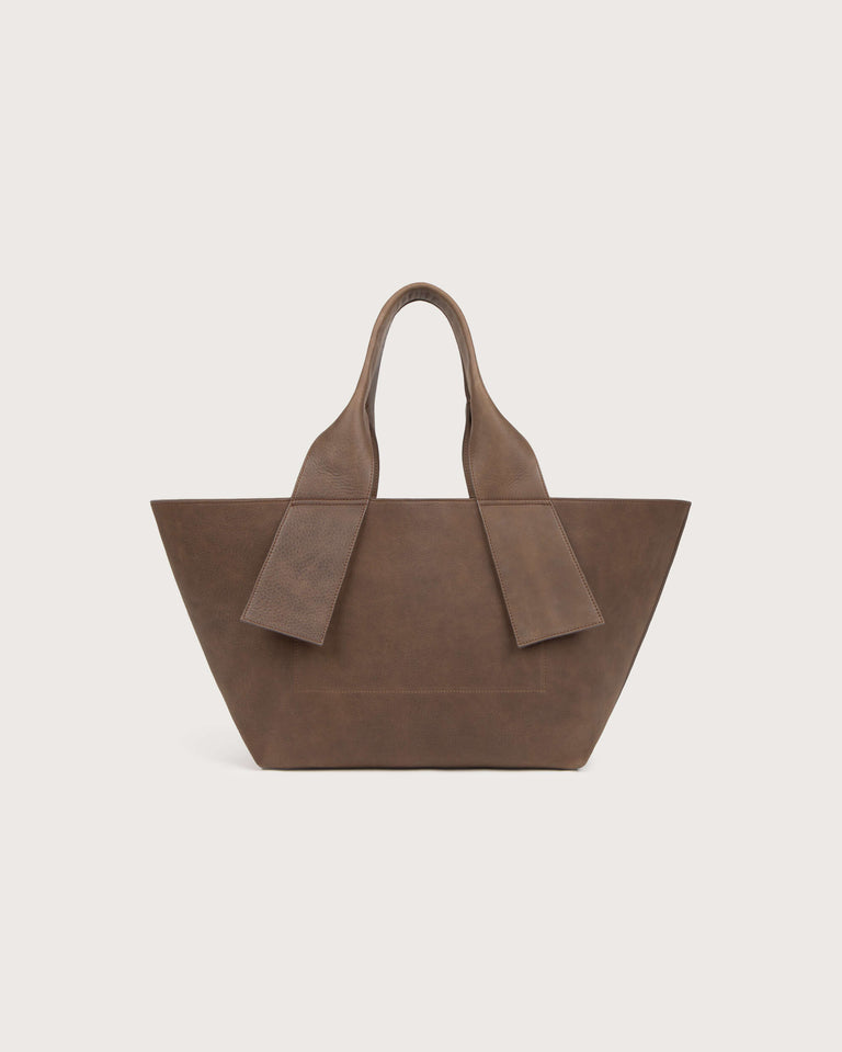 Bolso marrón oscuro piel Pepo - silueta 2