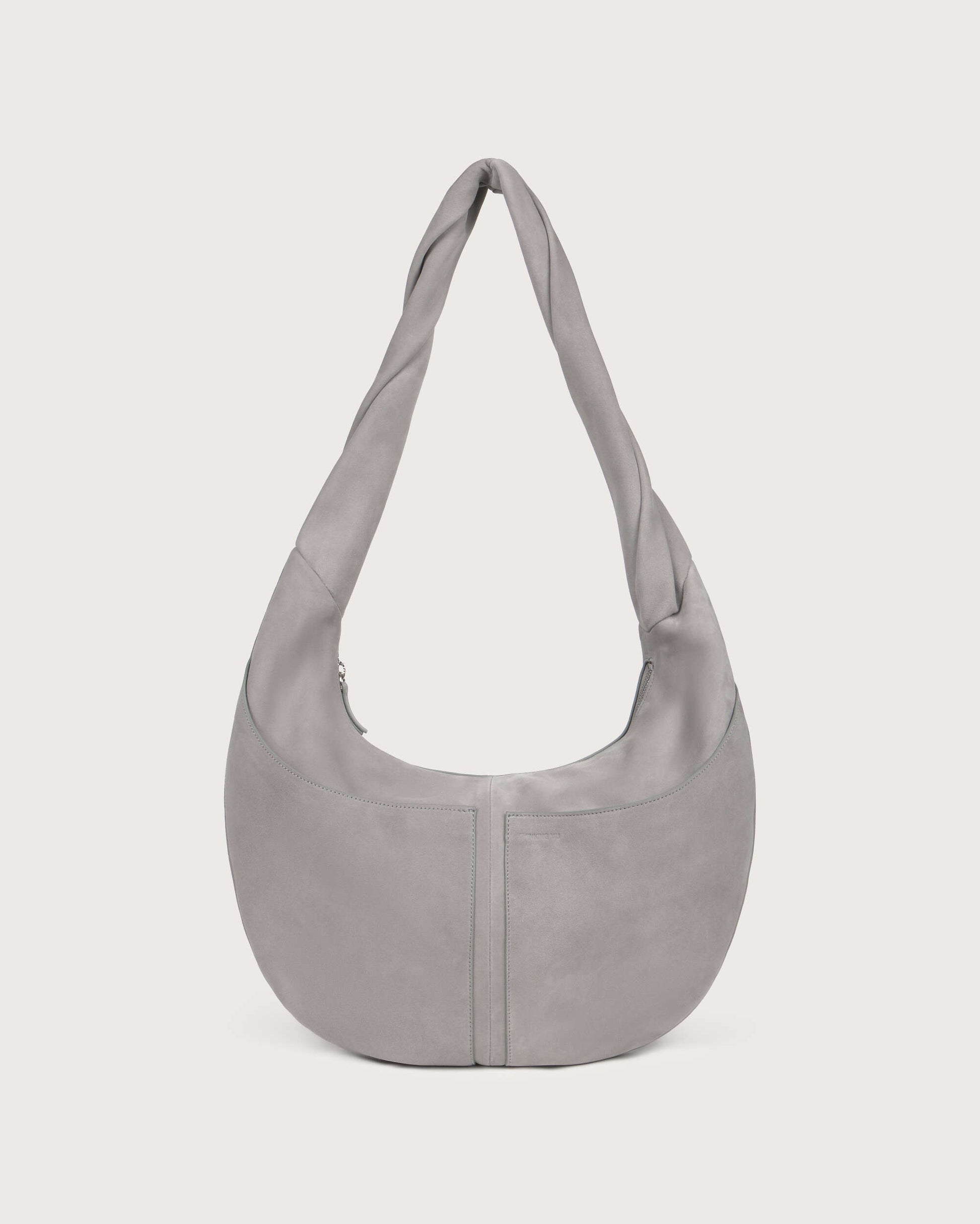 Bolso gris piel Ova - silueta 1