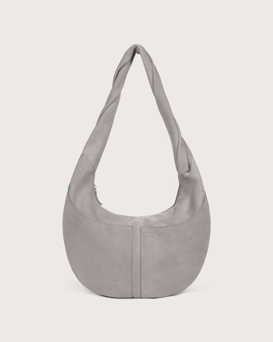 Bolso gris piel Ova - silueta 1