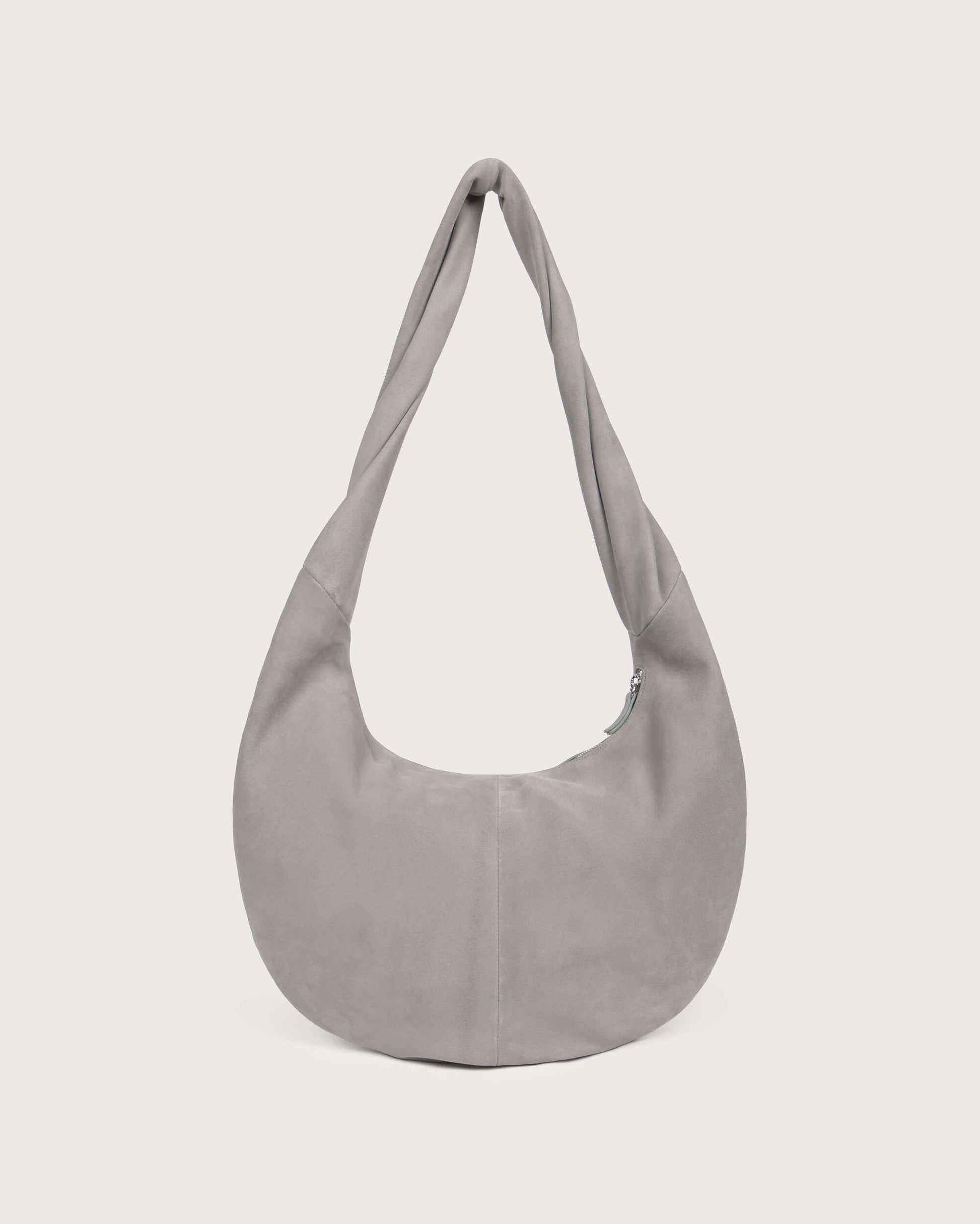 Bolso gris piel Ova - silueta 2