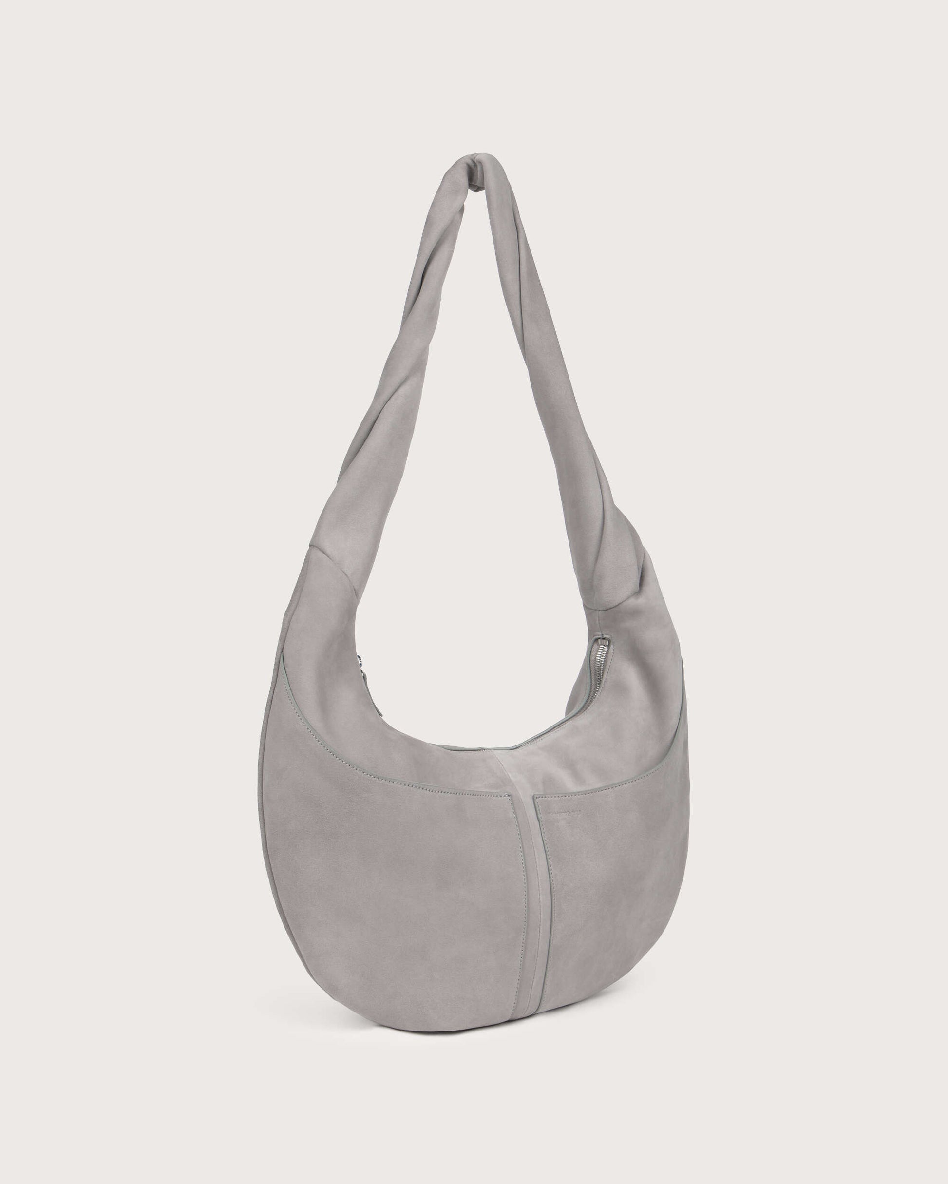 Bolso gris piel Ova - silueta 3
