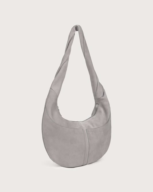 Bolso gris piel Ova - silueta 3
