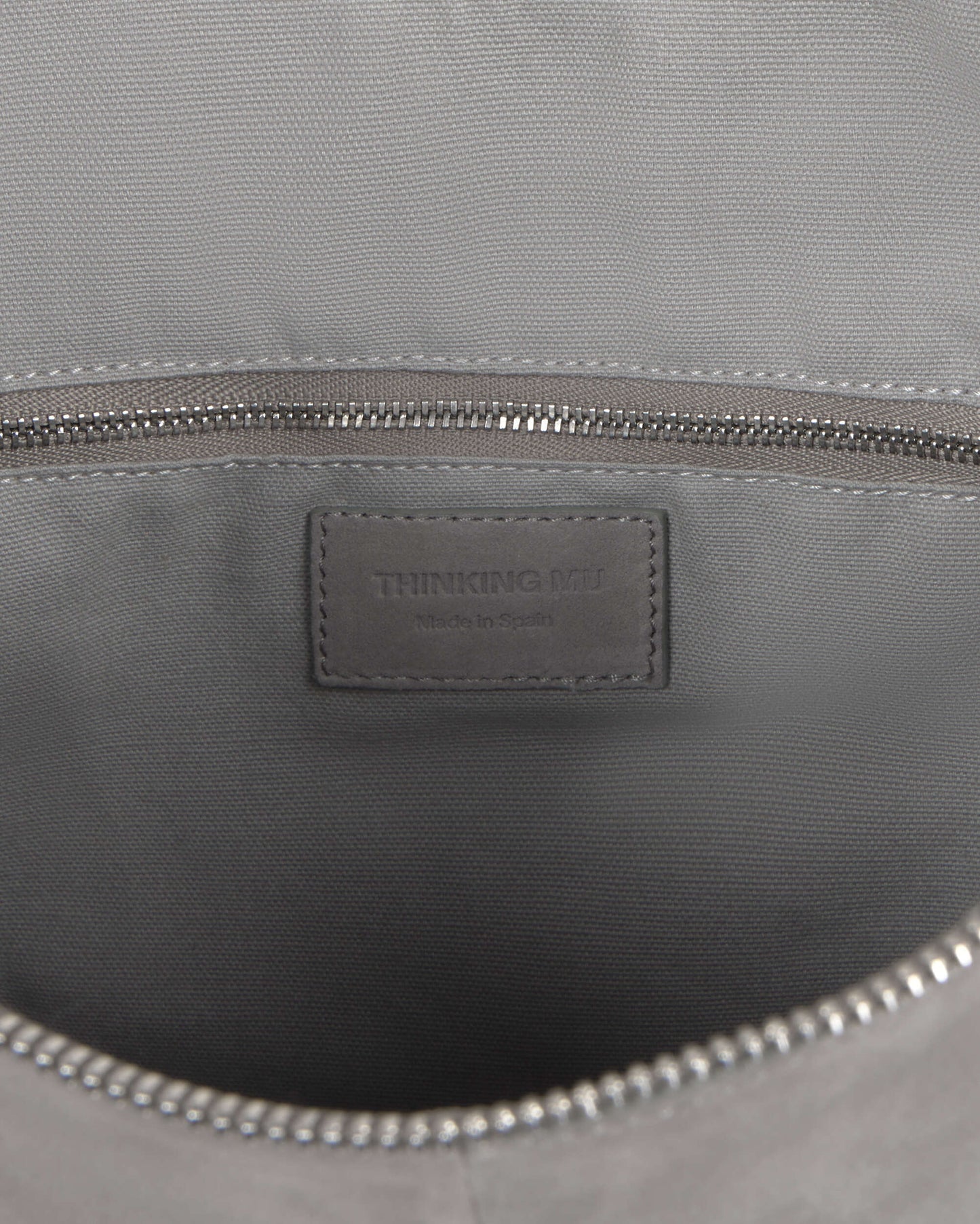 Bolso gris piel Ova - silueta 5