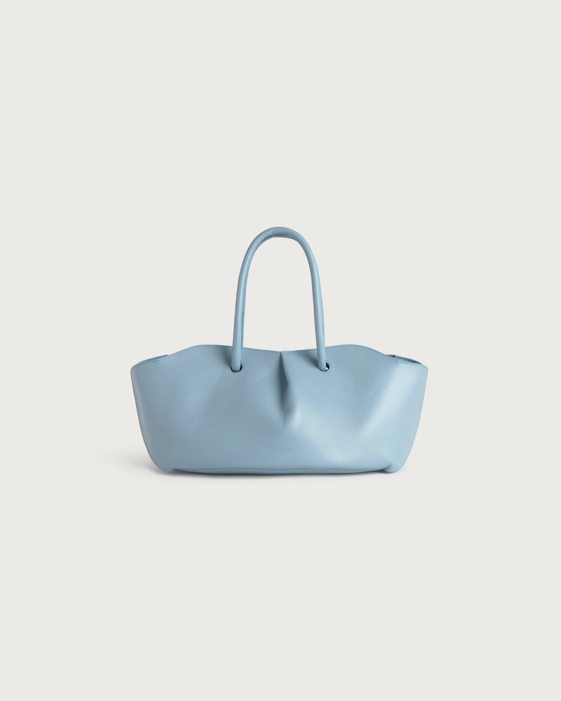 Bolso azul claro piel Julie sostenible silueta - 3