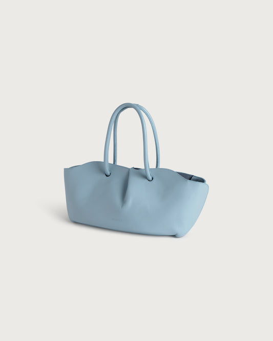 Bolso azul claro piel Julie sostenible silueta - 4
