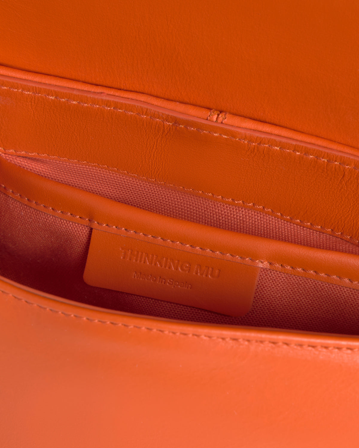 Bolso naranja piel Jennie sostenible silueta - 5