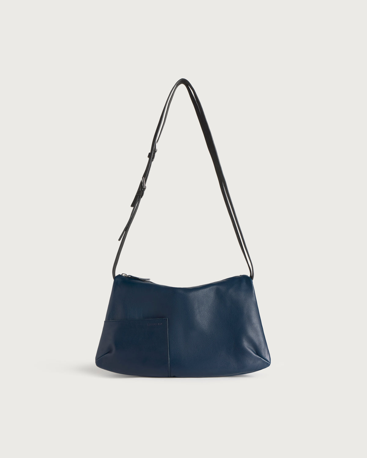 Navy and Black Almiel Leather Bag