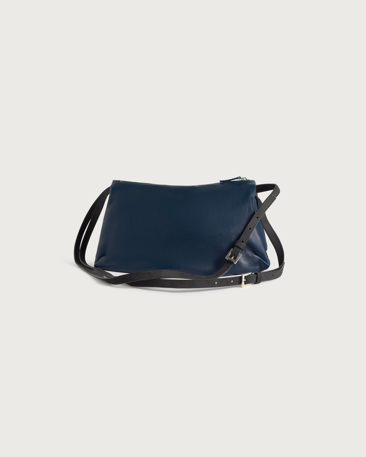 Navy and Black Almiel Leather Bag