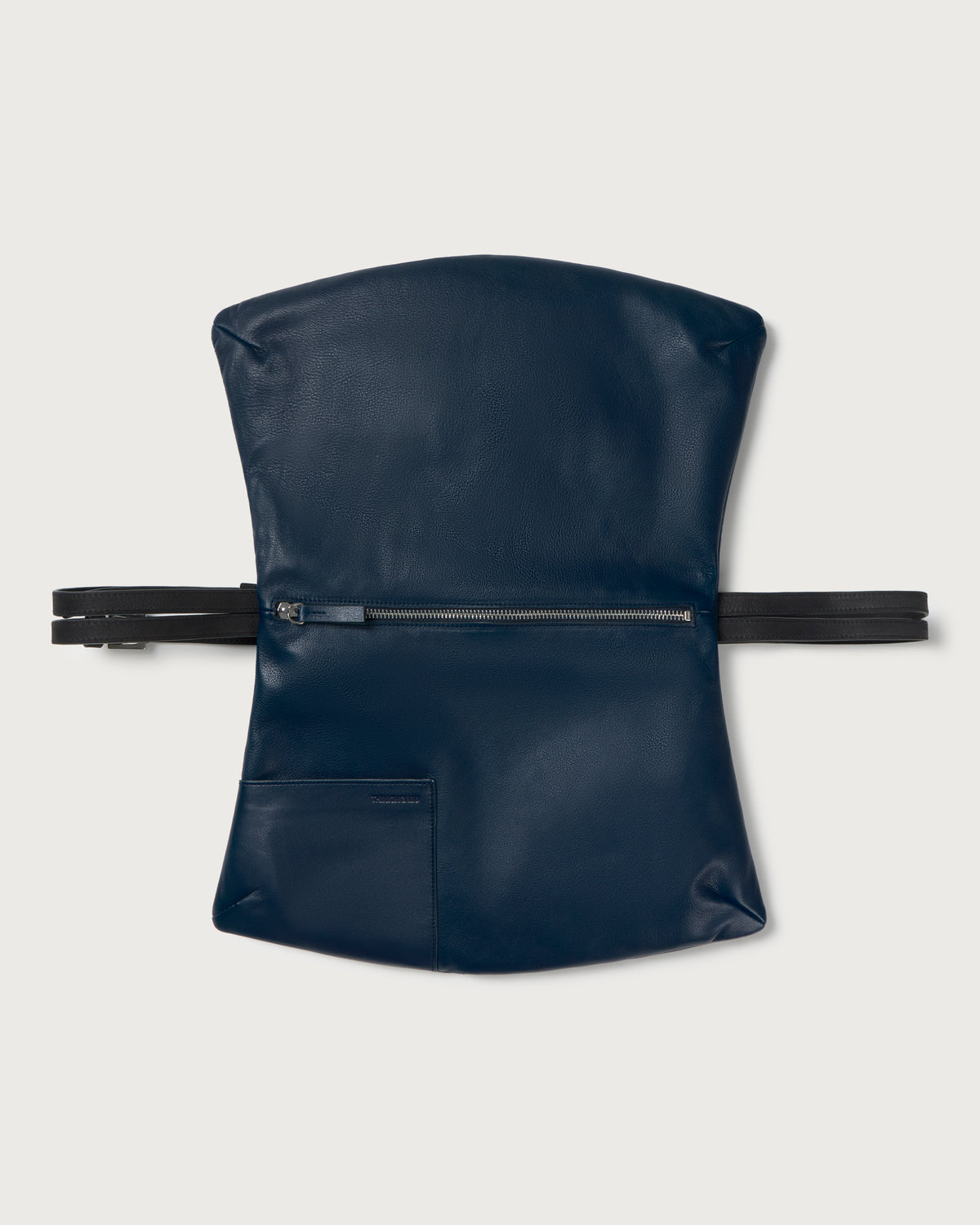 Navy and Black Almiel Leather Bag