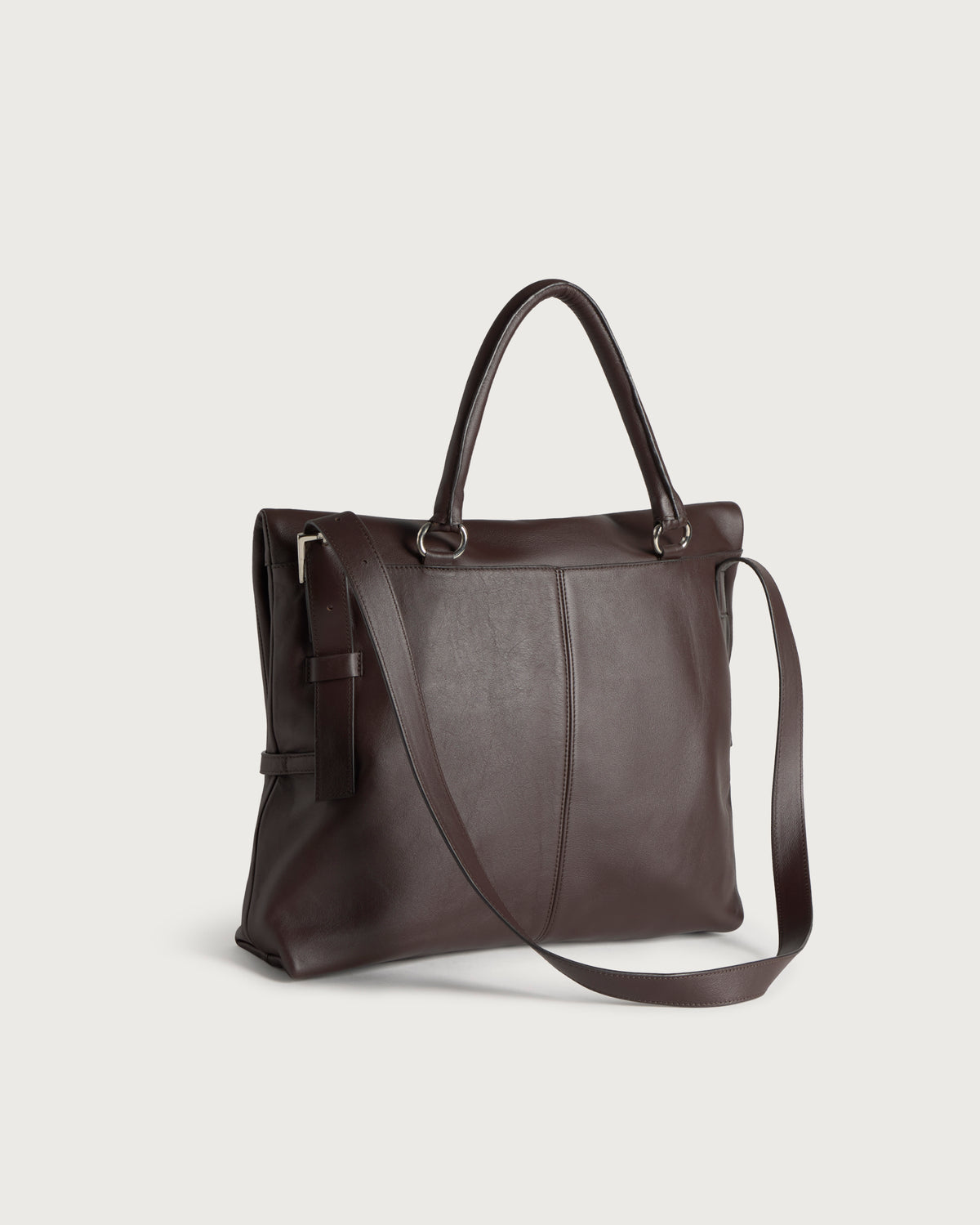 Archivo Walnut Brown Leather Bag