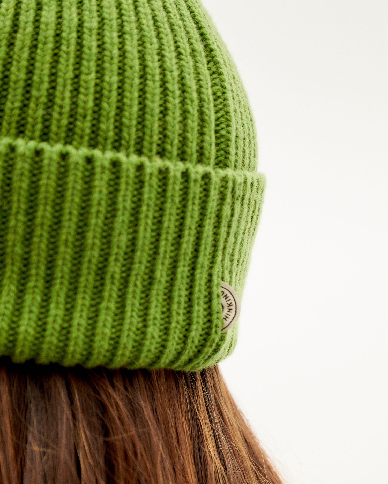 Gorro verde claro lana Amor Beanie sostenible-2