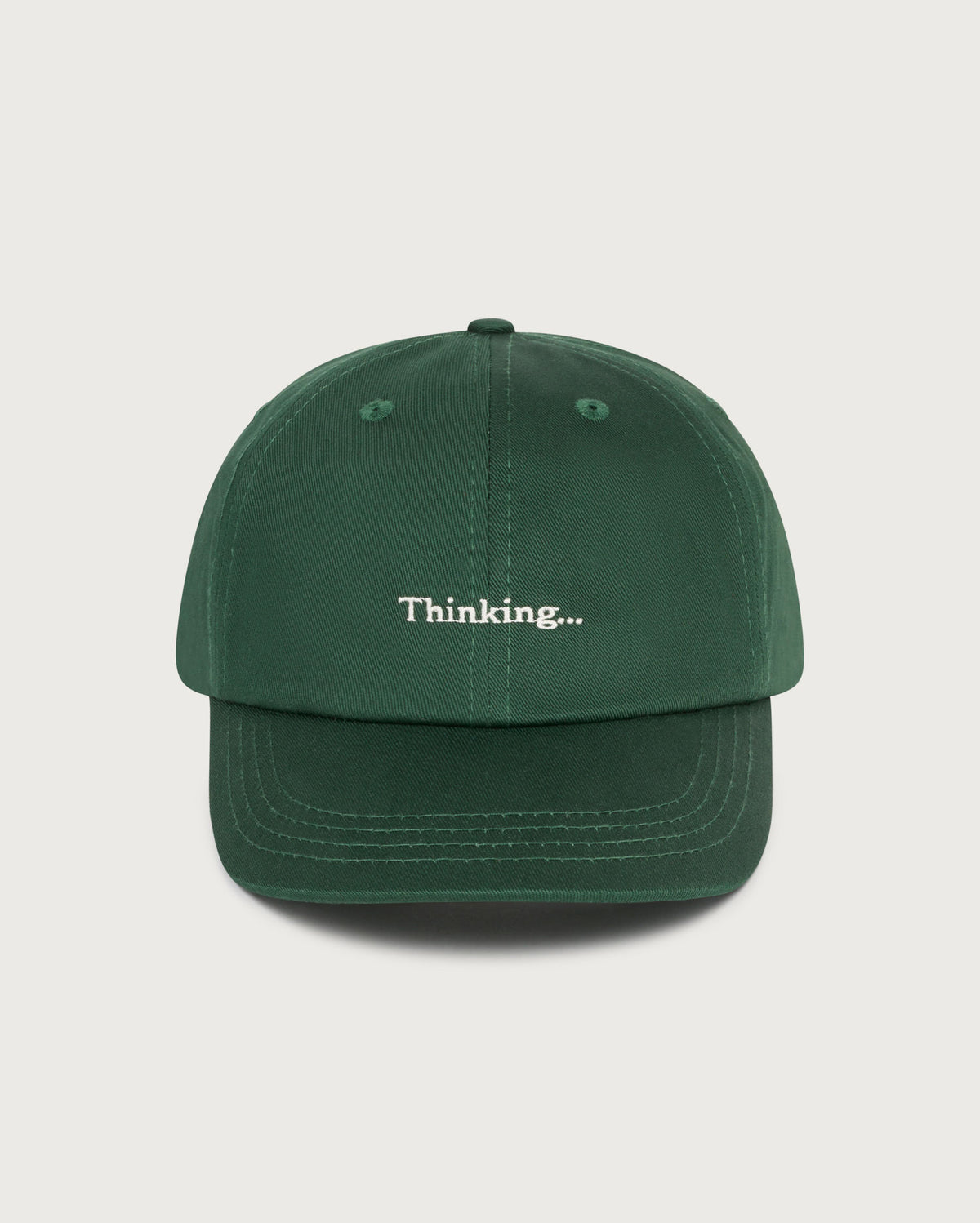 Gorra verde Thinking Chris sostenible  - silueta 1