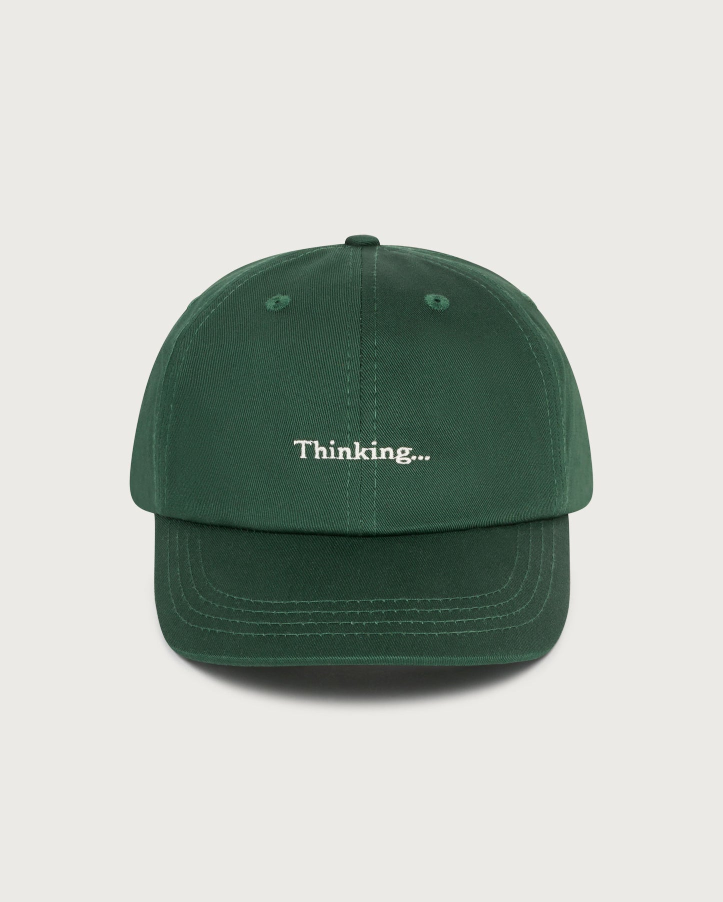 Gorra verde Thinking Chris sostenible  - silueta 1