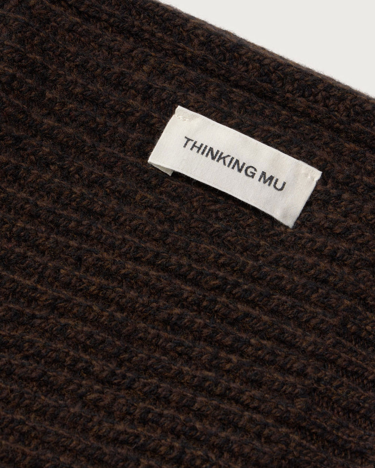 Balaclava lana marrón Jude sostenible silueta - 2